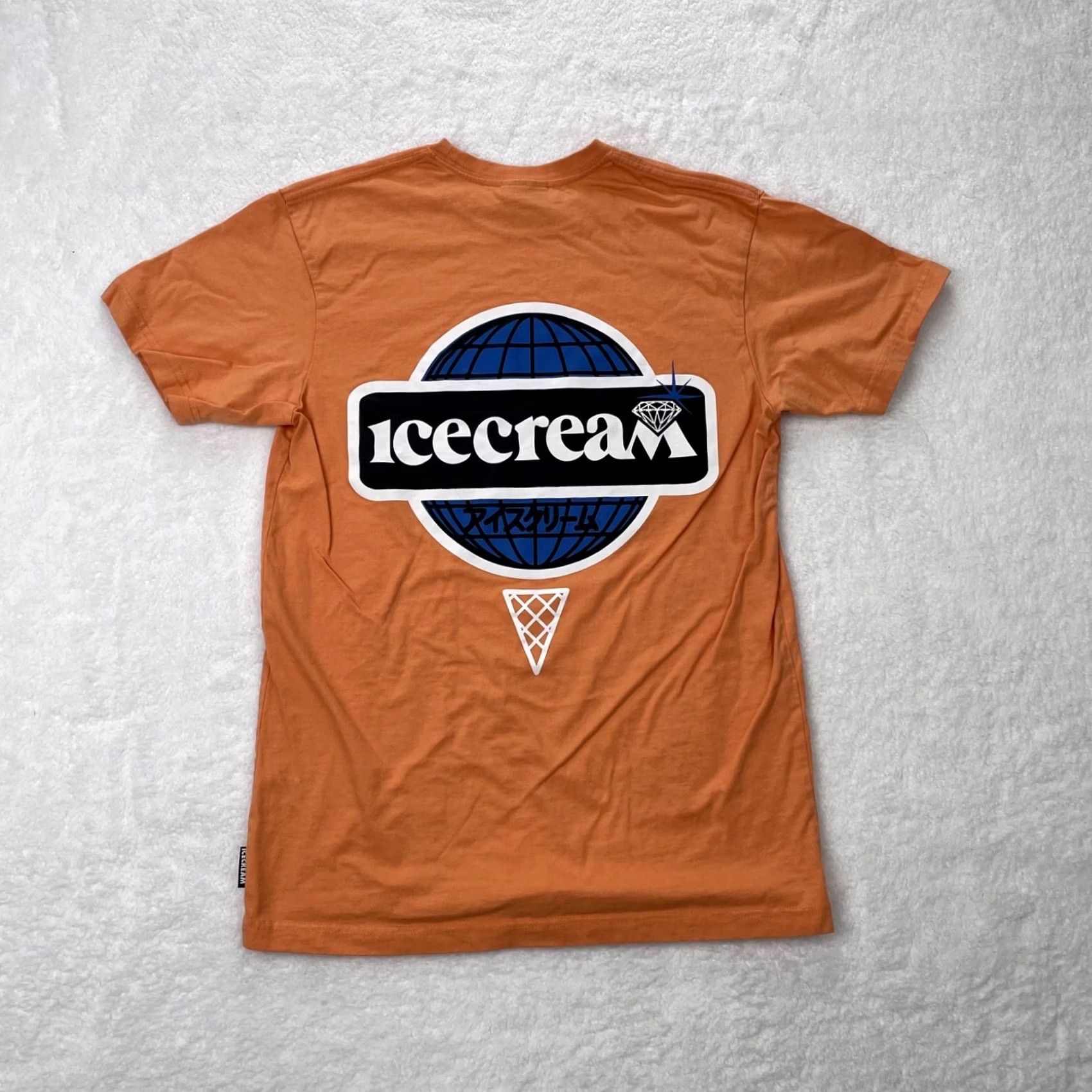 Vintage Icecream Shirt Mens Orange Medium Logo Streetwear y2K Designer Hip Hop Short Sleeve Crew Neck T-Shirt Cotton Knit Size US M / EU 48-50 / 2 - 2 Thumbnail