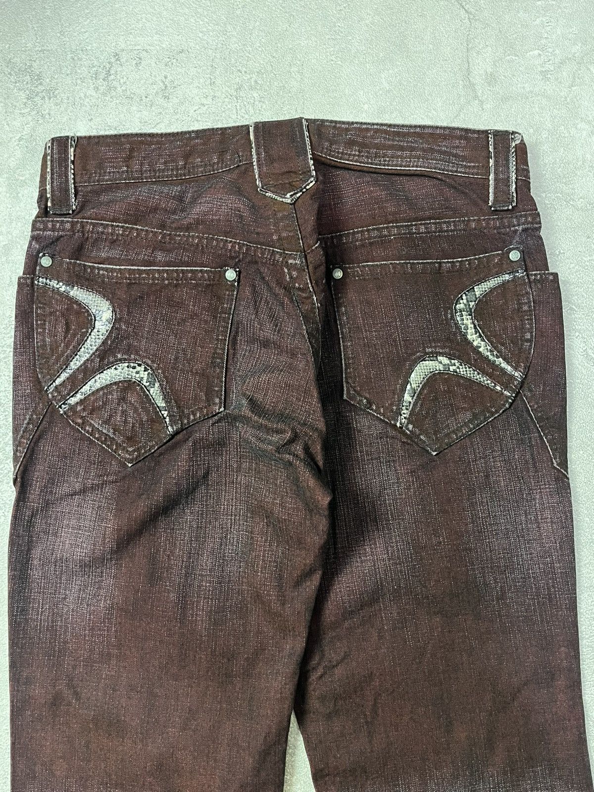 Japanese Brand Nicole Club For Men Python Leather Size US 30 / EU 46 - 6 Thumbnail