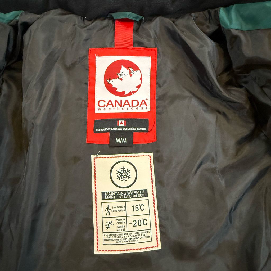 Jordan Brand Canada Weathergear Girls Youth Hooded Puffer Jacket Green M Size XS / US 0-2 / IT 36-38 - 8 Thumbnail