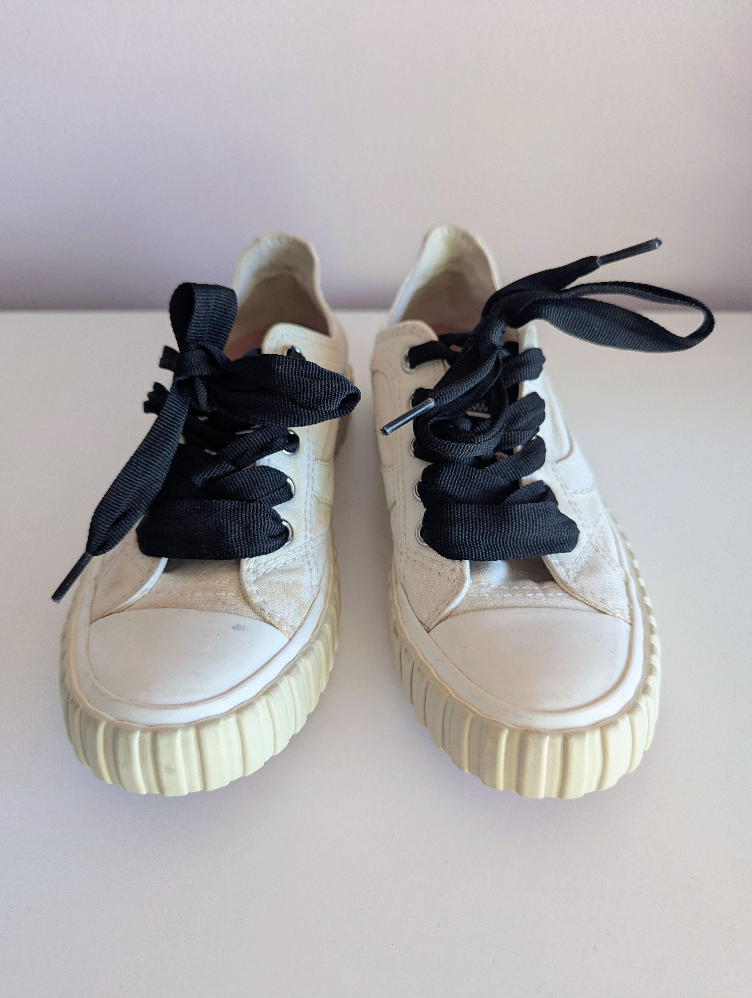 Zimmermann Zimmermann Canvas Ribbon Sneakers Cream Black 37 US 6.5 Size US 7 / IT 37 - 1 Thumbnail