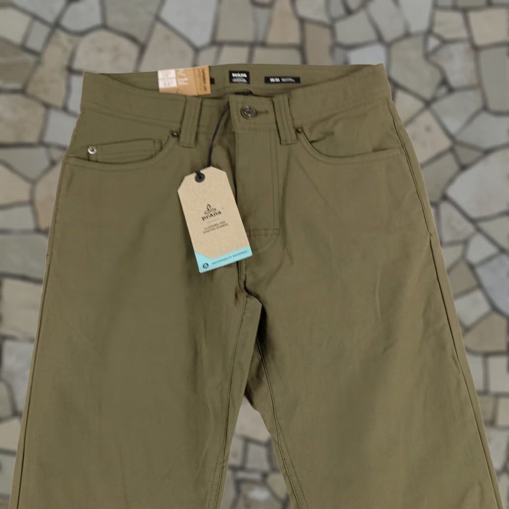 Prana prAna Pants Mens 28x34 State Green Brion Slim II Hiking Chino Performance NEW Pants Mens Slim 28x34 Green Chino Brion Slim II prAna Pants Size US 32 / EU 48 - 1 Thumbnail