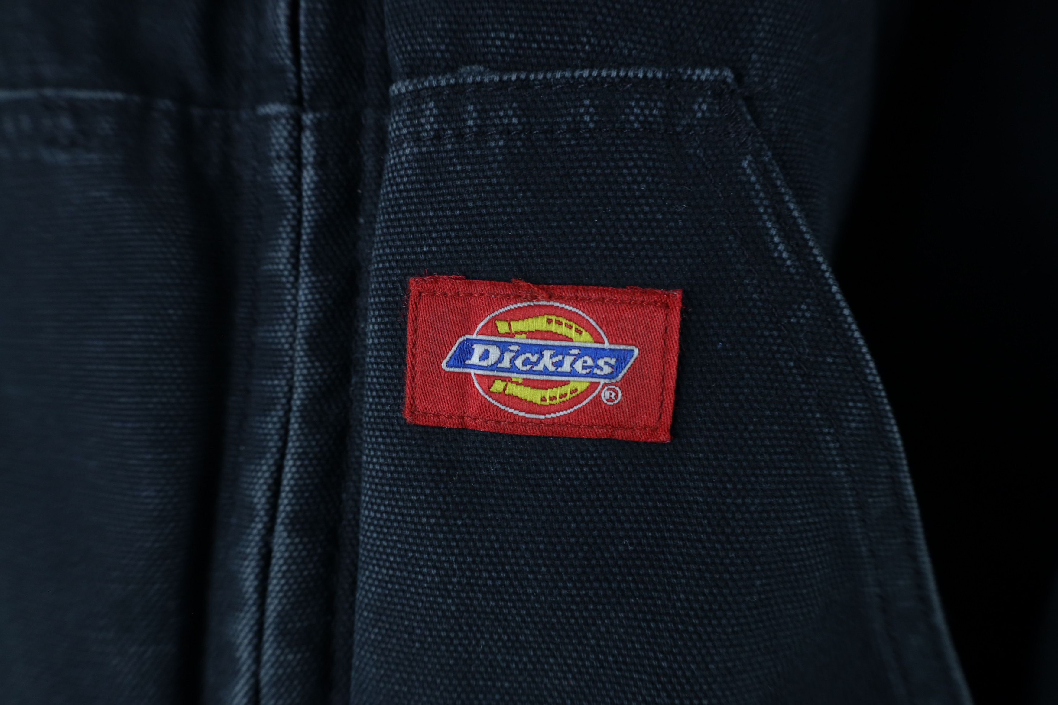 Dickies × Vintage Vintage 90s Dickies Out Quilted Canvas Hooded Jacket Black Size US XL / EU 56 / 4 - 4 Thumbnail