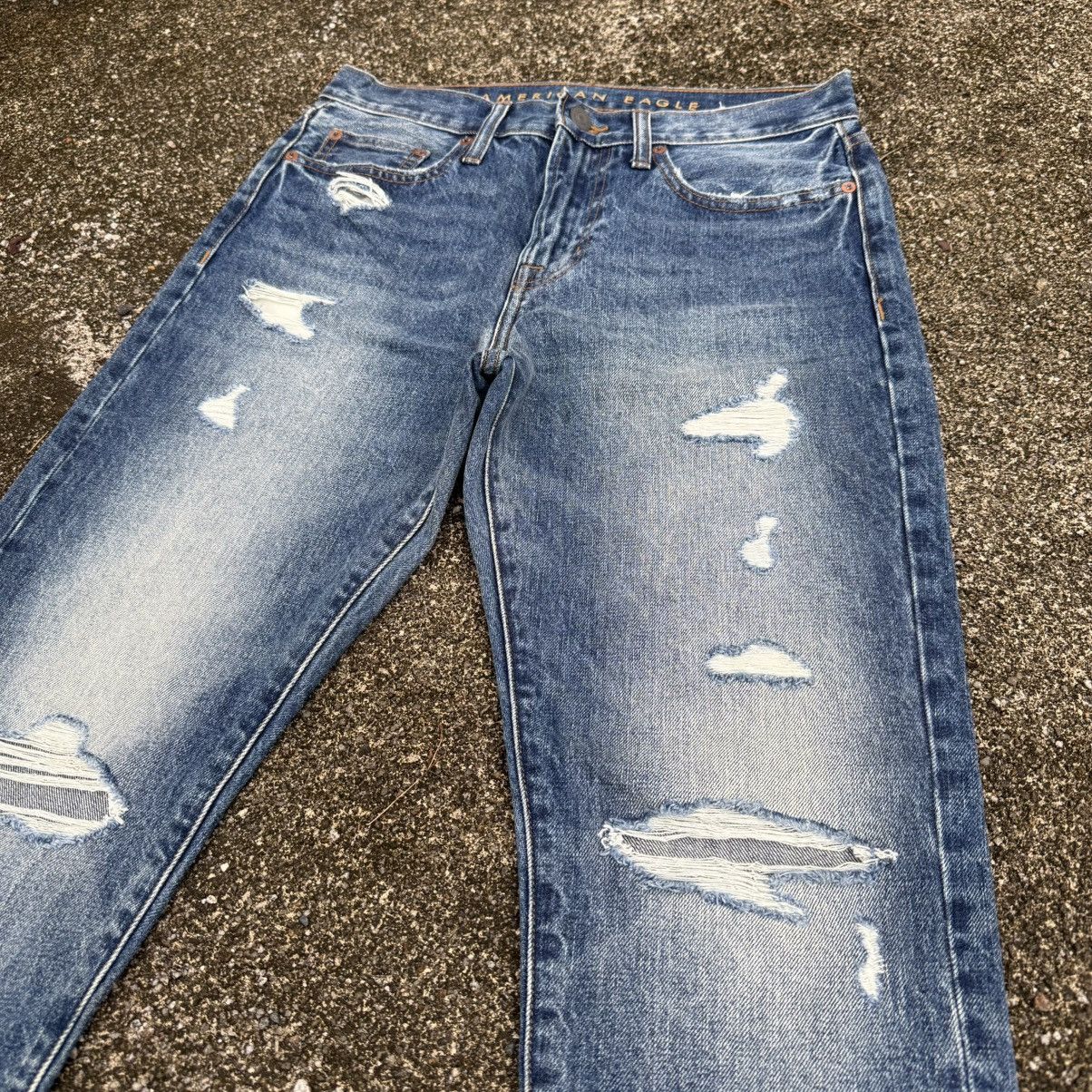 Jean VINTAGE AEG SKINNY DENIM RIPPEP JEAN PANTS Size US 31 - 5 Thumbnail