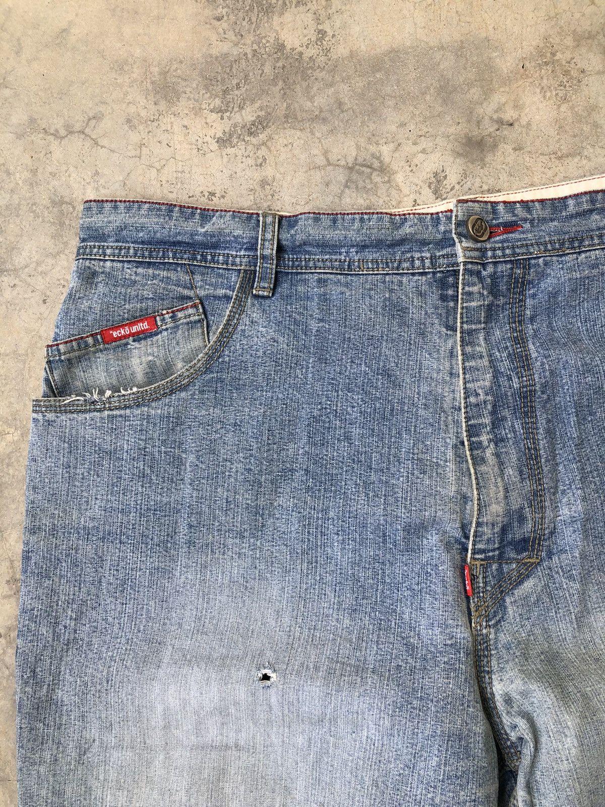 Fubu Ecko Unltd Y2K Loose Fit Light Blue Baggy Denim Size US 38 / EU 54 - 12 Thumbnail