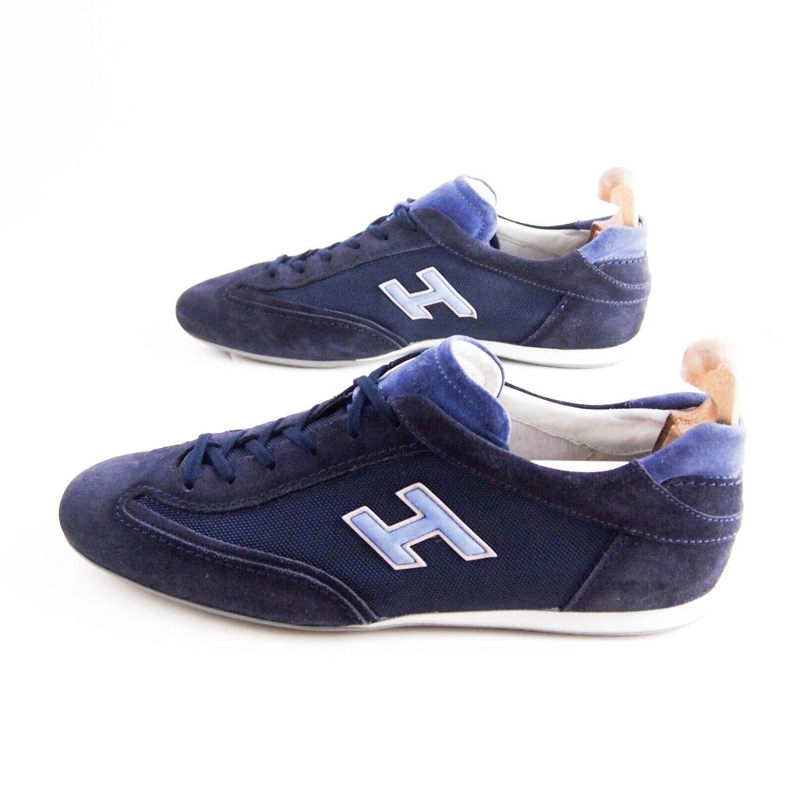 Hogan Hogan Low Top Sneaker Blue Suede Canvas Mens US 12 EU 45 Size US 12 / EU 45 - 2 Thumbnail