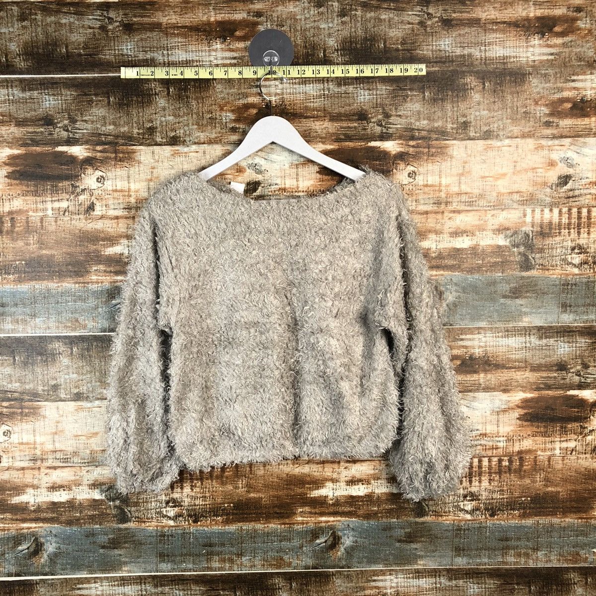 Japanese Brand DL Rope Picnic Grey Mohair Knitwear #C425 Size XS / US 0-2 / IT 36-38 - 1 Thumbnail