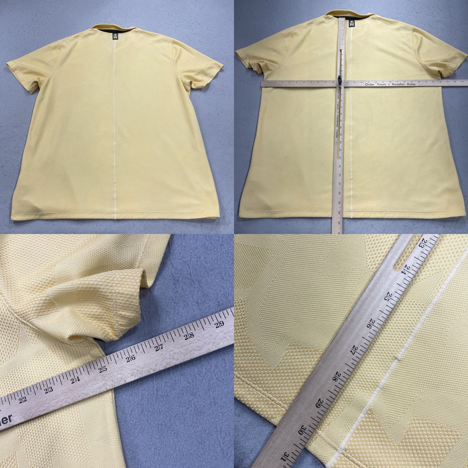 Nike Nike Tiger Woods Polo Shirt Mens XL Yellow Camouflage Snap-Closure Dri-Fit Golf Casual Activewear Shirt Size US XL / EU 56 / 4 - 8 Thumbnail