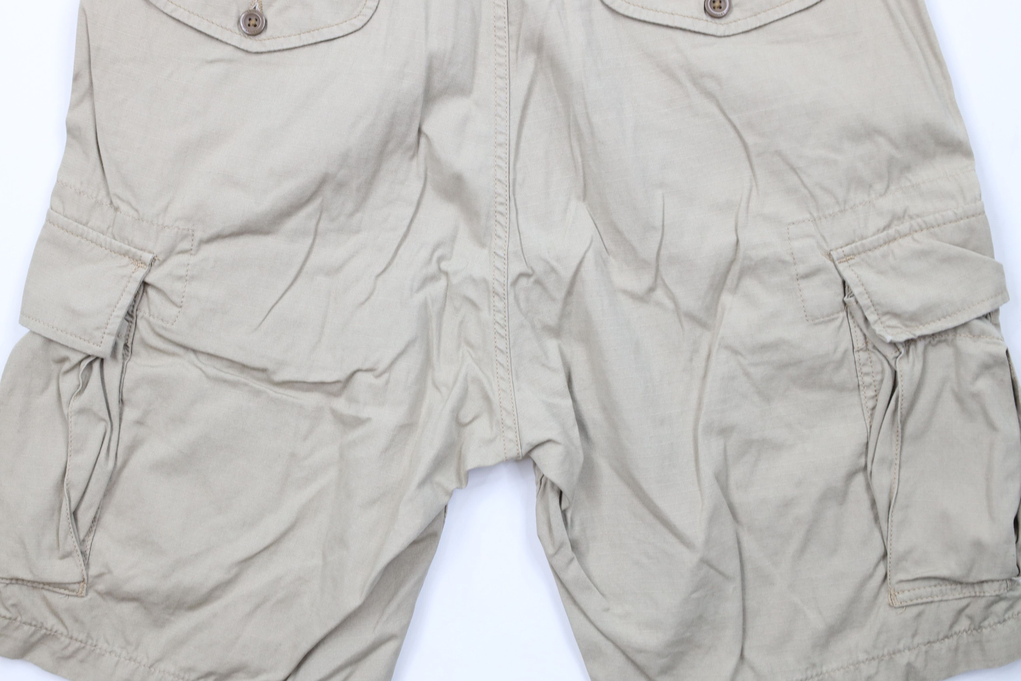 Levi's × Vintage Vintage Y2K Levis Relaxed Fit Cargo Shorts Beige Cotton Size US 32 / EU 48 - 10 Thumbnail