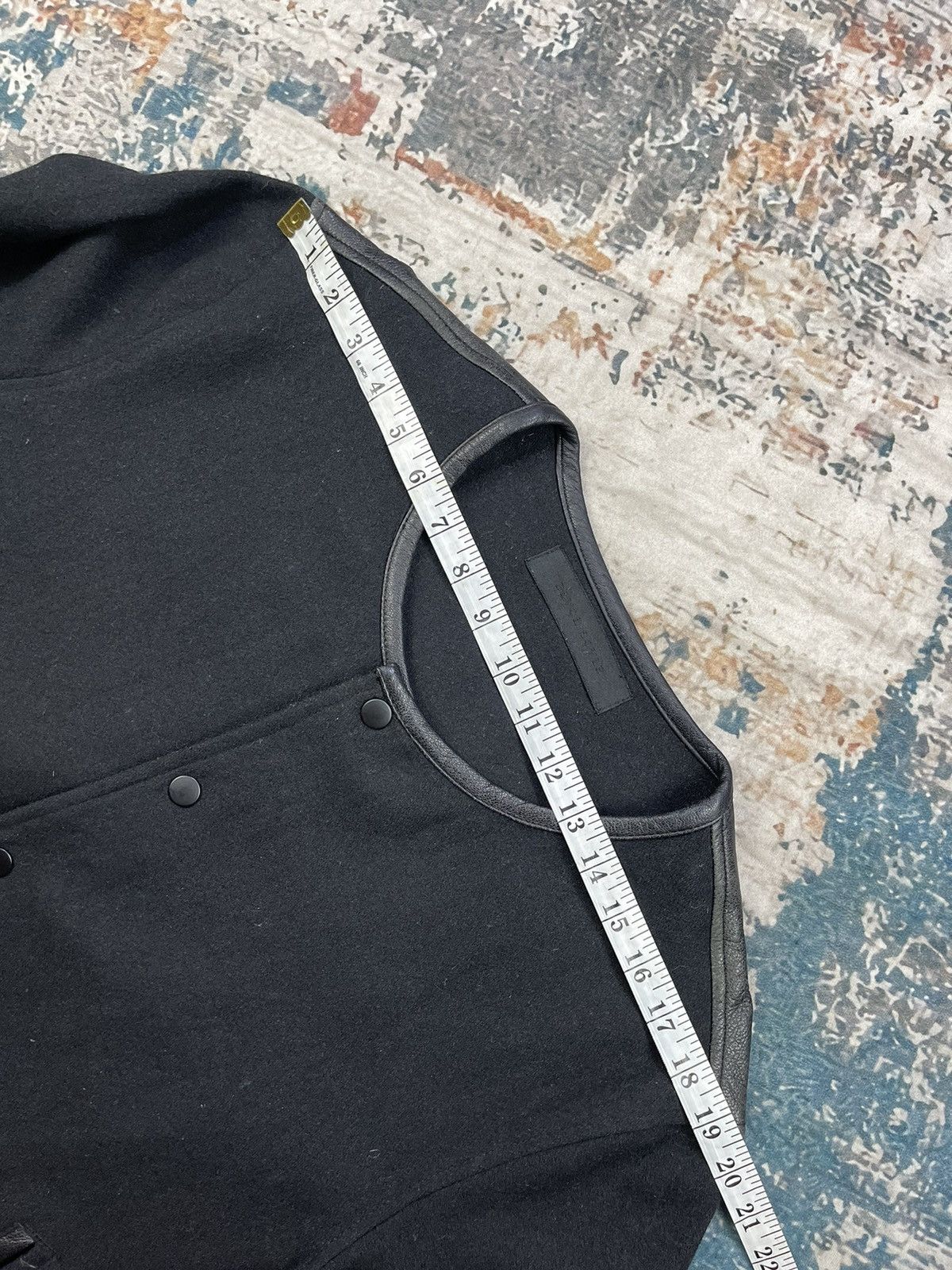 Black Scale BLVCK SCVLE Hybrid Back Leather Front Wool Jackets Size US M / EU 48-50 / 2 - 10 Thumbnail