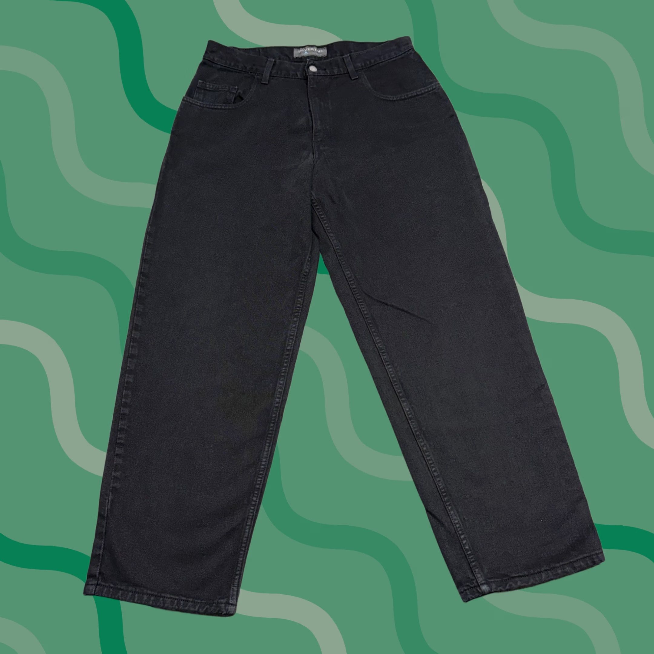 Levi's × Vintage Vintage Black Levi's Silvertab Pleated Baggy