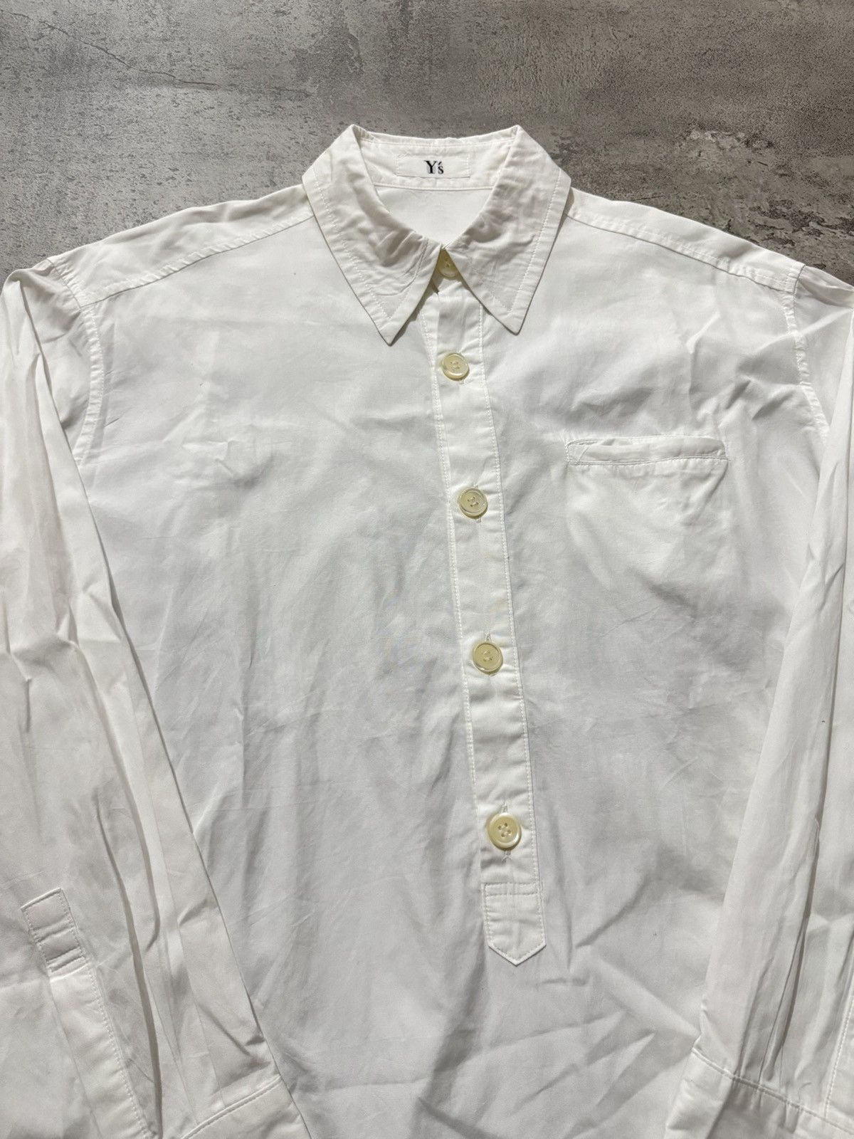 Yohji Yamamoto Y's Yohji Yamamoto Pullover White Shirt Size US L / EU 52-54 / 3 - 2 Thumbnail