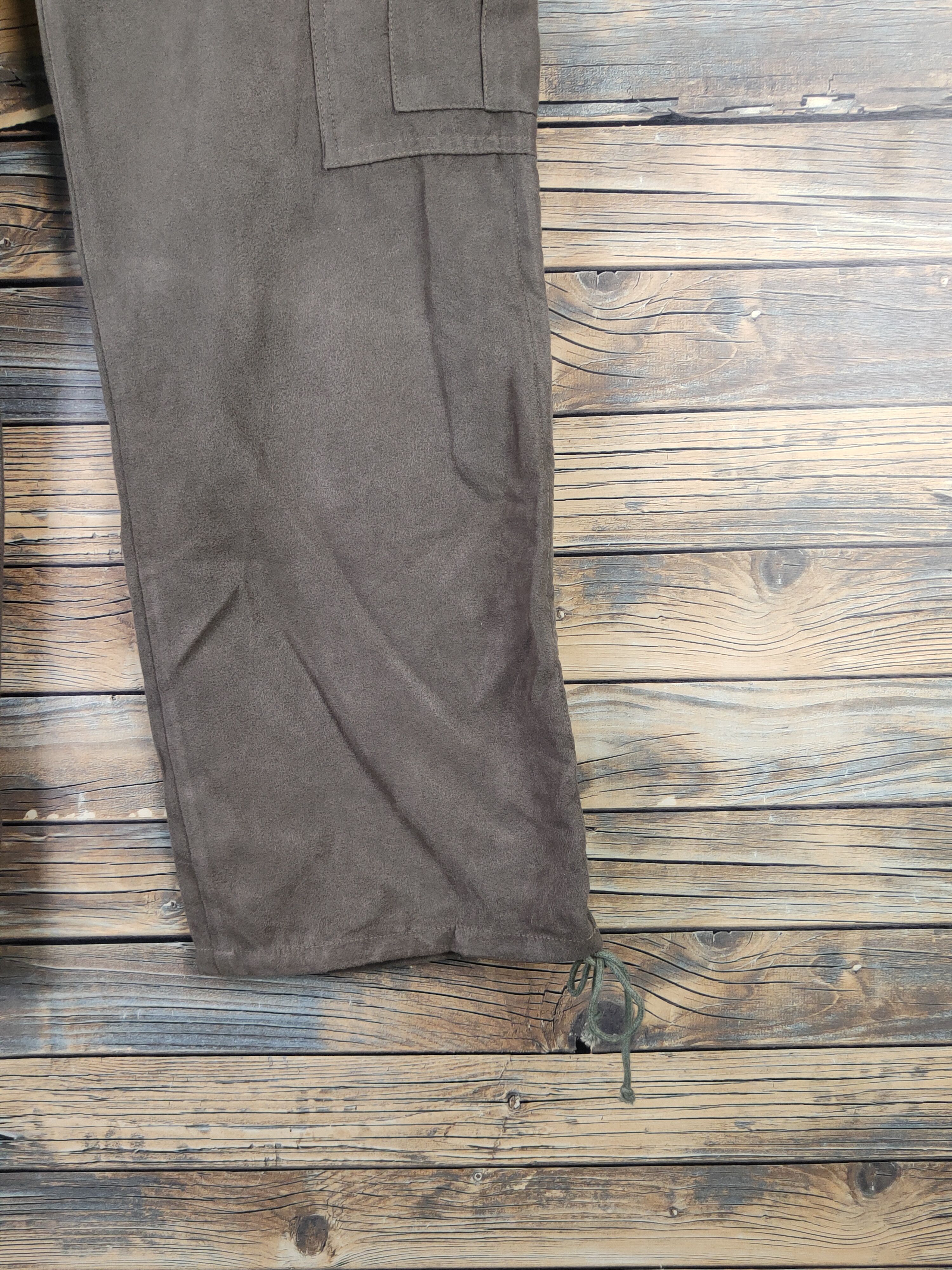 Japanese Brand DL Paleo Brown Multipocket Cargo Pants #2445 Size 31" - 6 Thumbnail