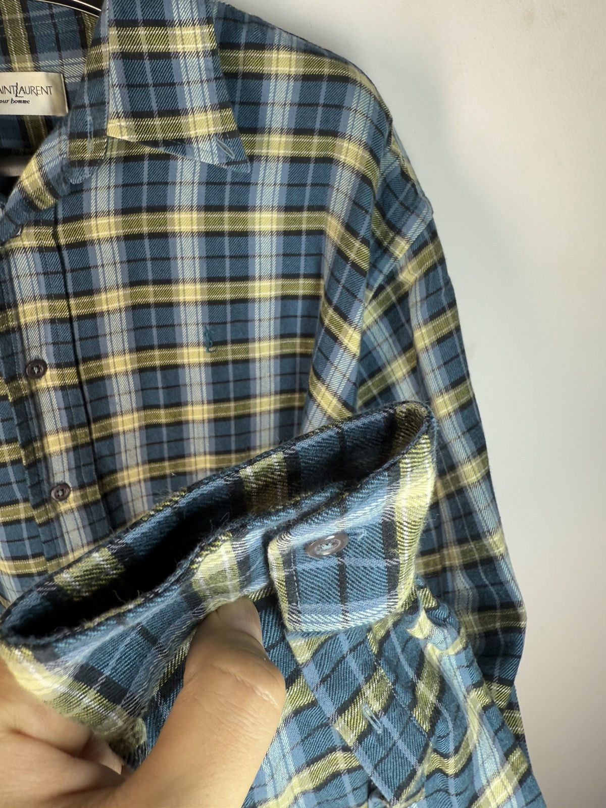Yves Saint Laurent YSL Shirt Check Plaid Flannel Vintage Yves Saint Laurent Size US XL / EU 56 / 4 - 8 Thumbnail
