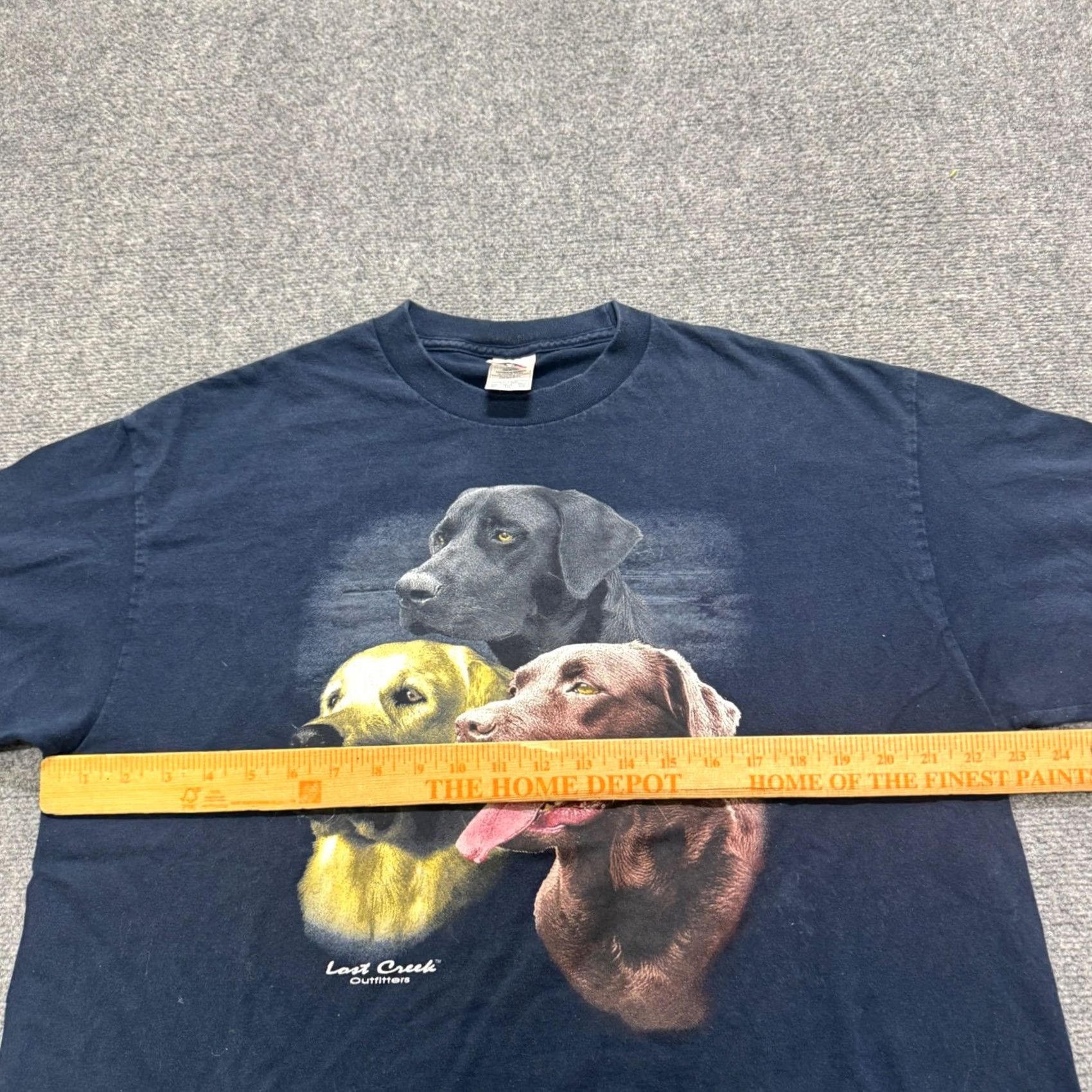 AAA VINTAGE Dog T-shirt Men's XL Navy Blue Lost Creek Outfitters Y2K Golden Retriever Shirt Mens XL Blue Astronaut? Size US XL / EU 56 / 4 - 4 Thumbnail