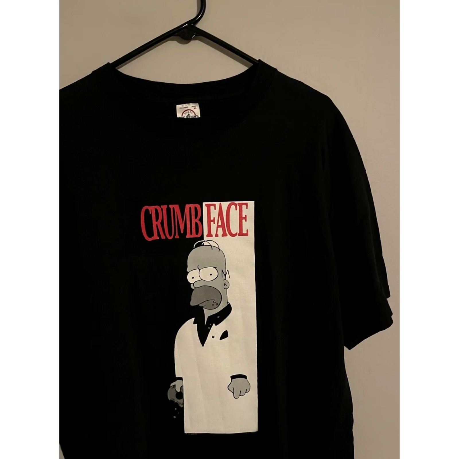 Delta VINTAGE The Simpsons Homer Scarface Crumbface Black T-Shirt Adult XLarge Size US XL / EU 56 / 4 - 2 Thumbnail