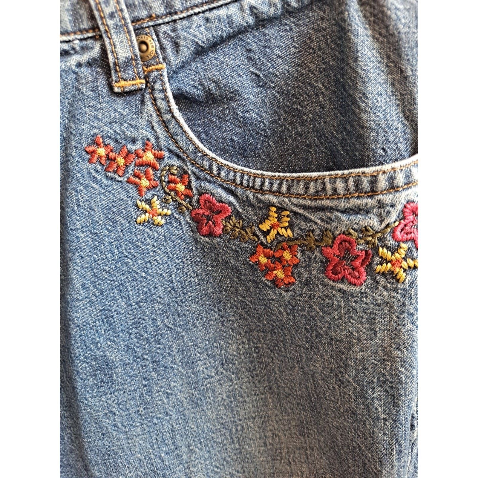 Jones New York Jones New York Jeans Floral Detail Denim Pants Size 6 Size 28" / US 6 / IT 42 - 7 Thumbnail