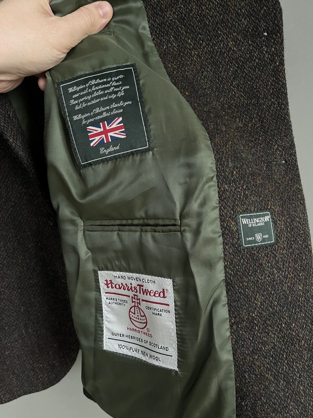 Harris Tweed WELLINGTON OF BILMORE HARRIS TWEED SAKKO ''LONDON'' BLAZER Size US L / EU 52-54 / 3 - 16 Thumbnail