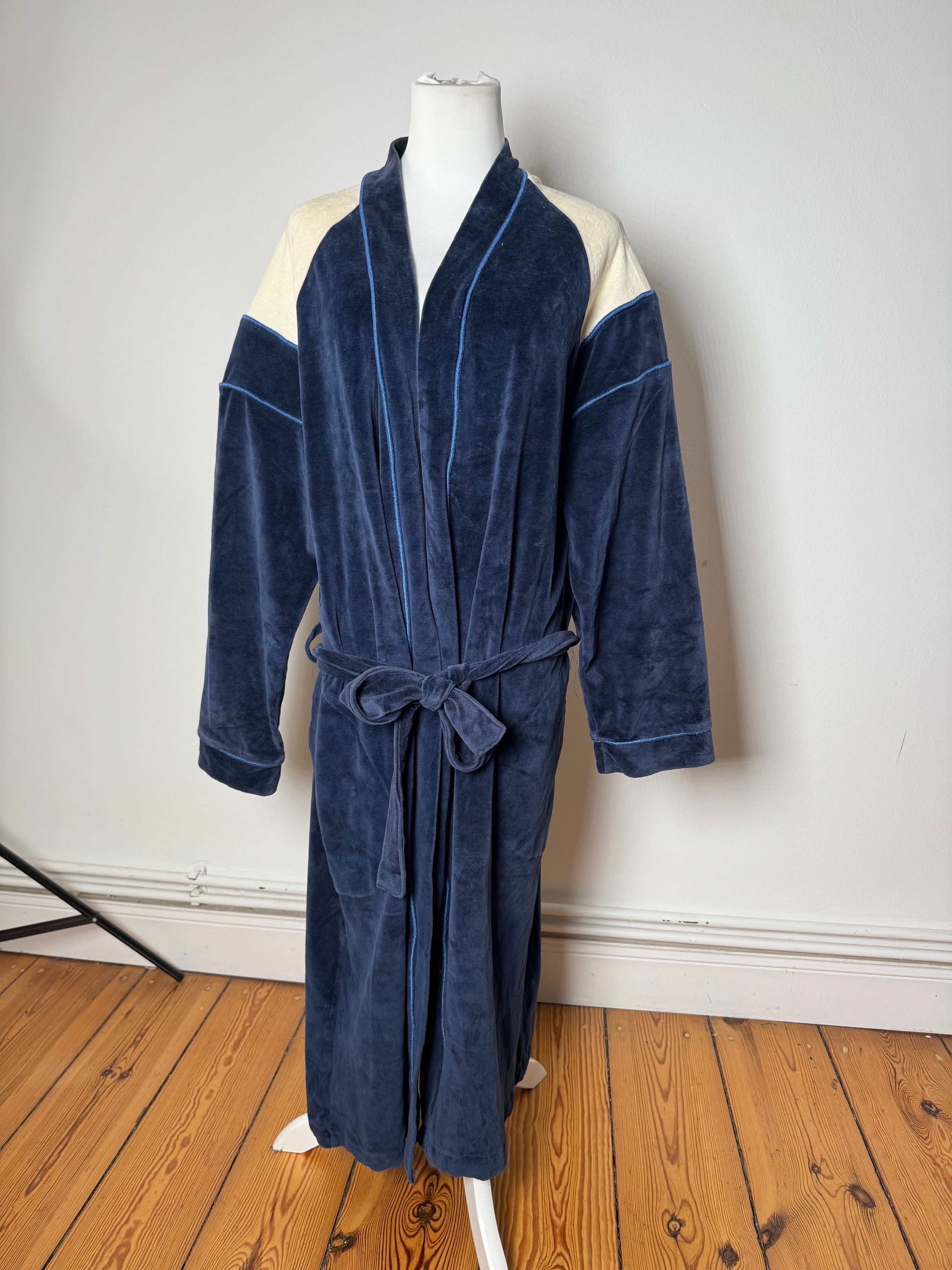 Dior Vintage Men’s Bathrobe Navy White L Size US L / EU 52-54 / 3 - 1 Thumbnail