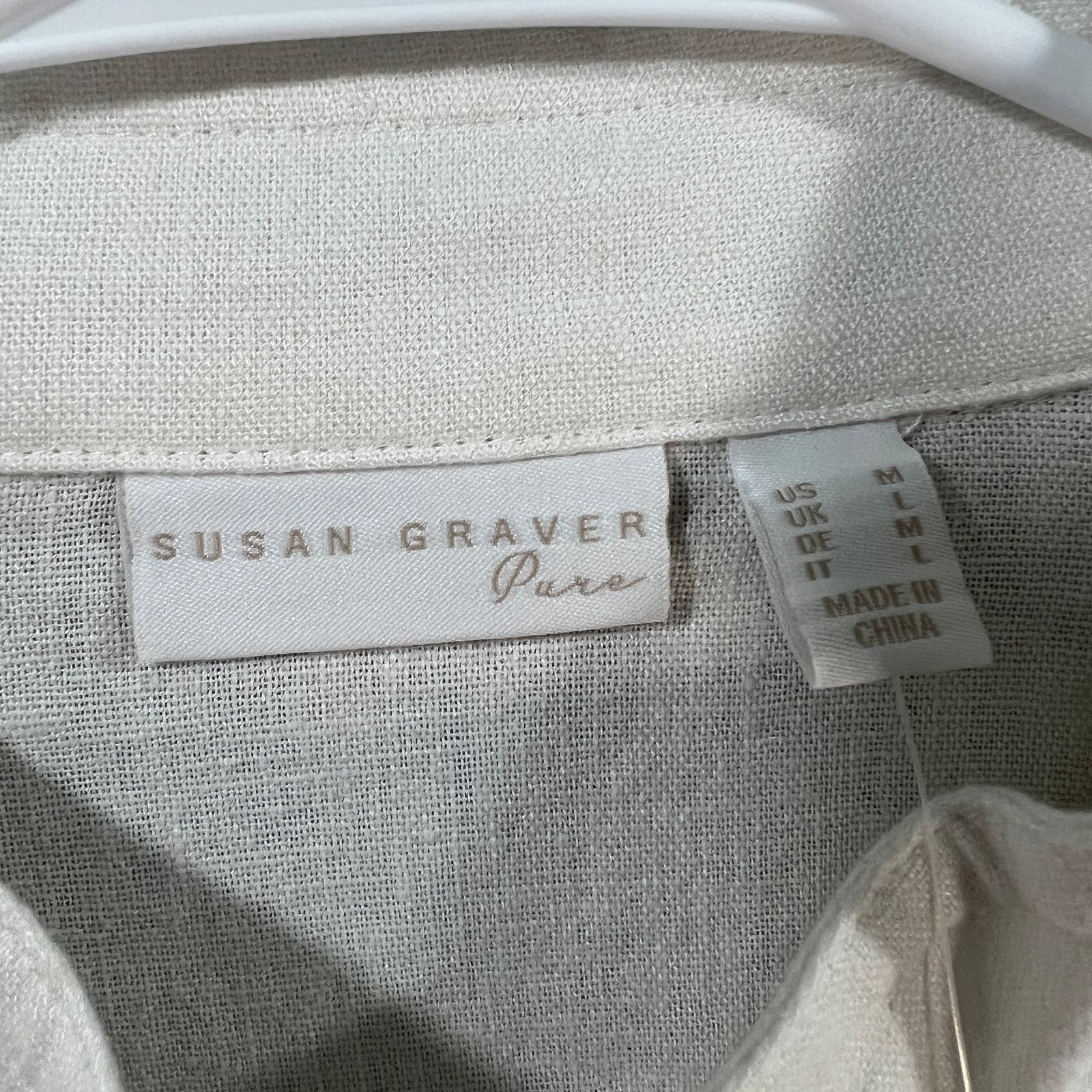 Other GRAVER Susan Graver Pure Linen Blend Jacket Size M / US 6-8 / IT 42-44 - 3 Thumbnail