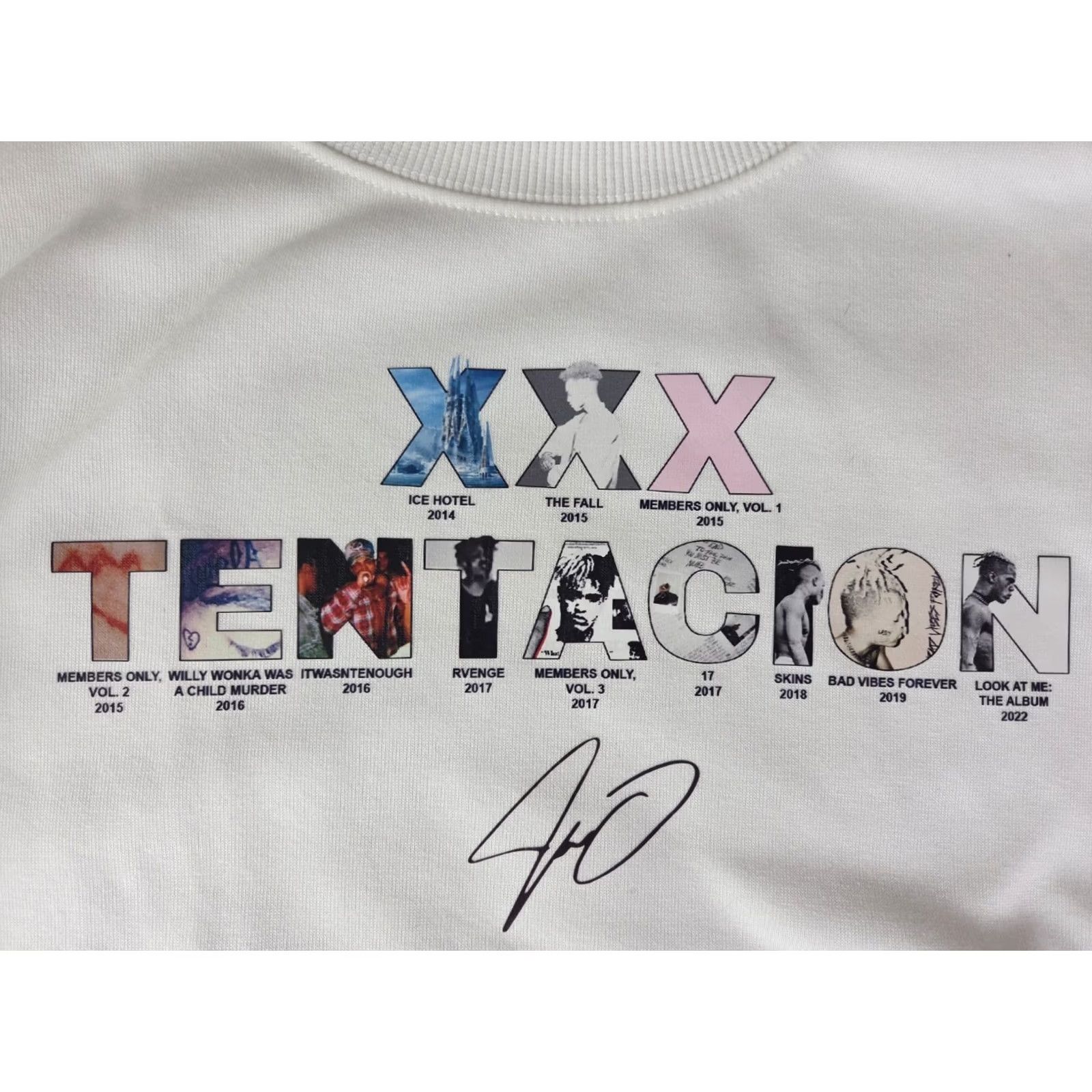 Vintage XXXTentacion Hoodie Pullover Sweatshirt 3XL White Graphic Print Music Rapper Mens Size US XXL / EU 58 / 5 - 3 Thumbnail