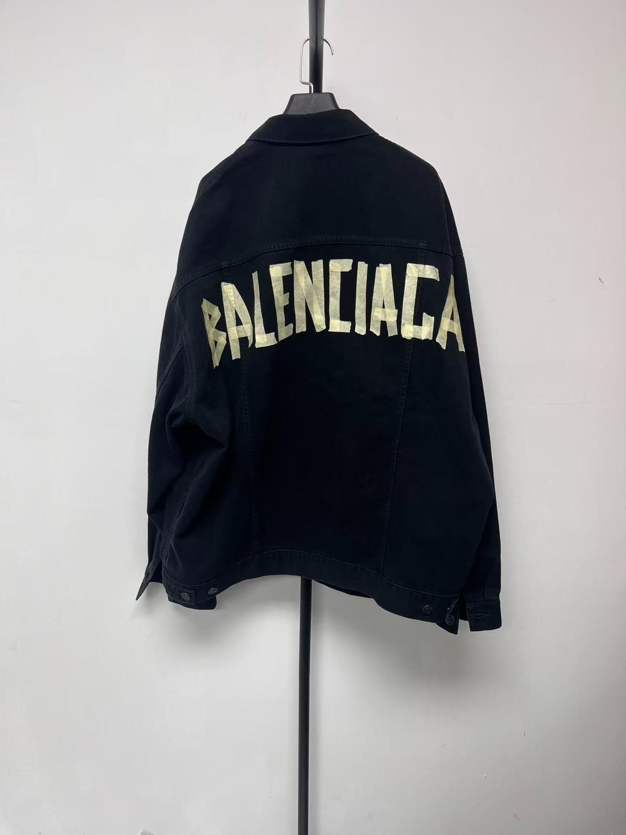 Balenciaga Balenciaga Letter Logo Denim Jacket Size US S / EU 44-46 / 1 - 1 Thumbnail