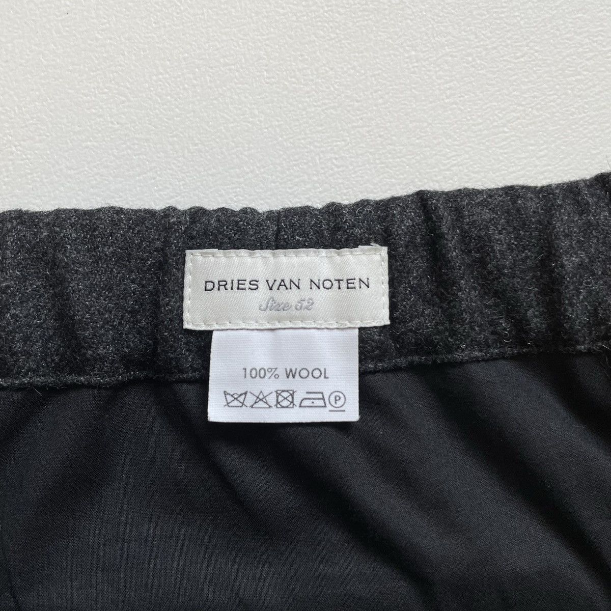 Dries Van Noten Gray Wool Drawstring Waist Trousers Size US 34 / EU 50 - 7 Thumbnail