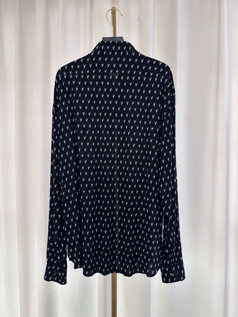 Saint Laurent Paris Saint Laurent Paris Black Y-line polka-dot shirt Size XS / US 0-2 / IT 36-38 - 4 Thumbnail