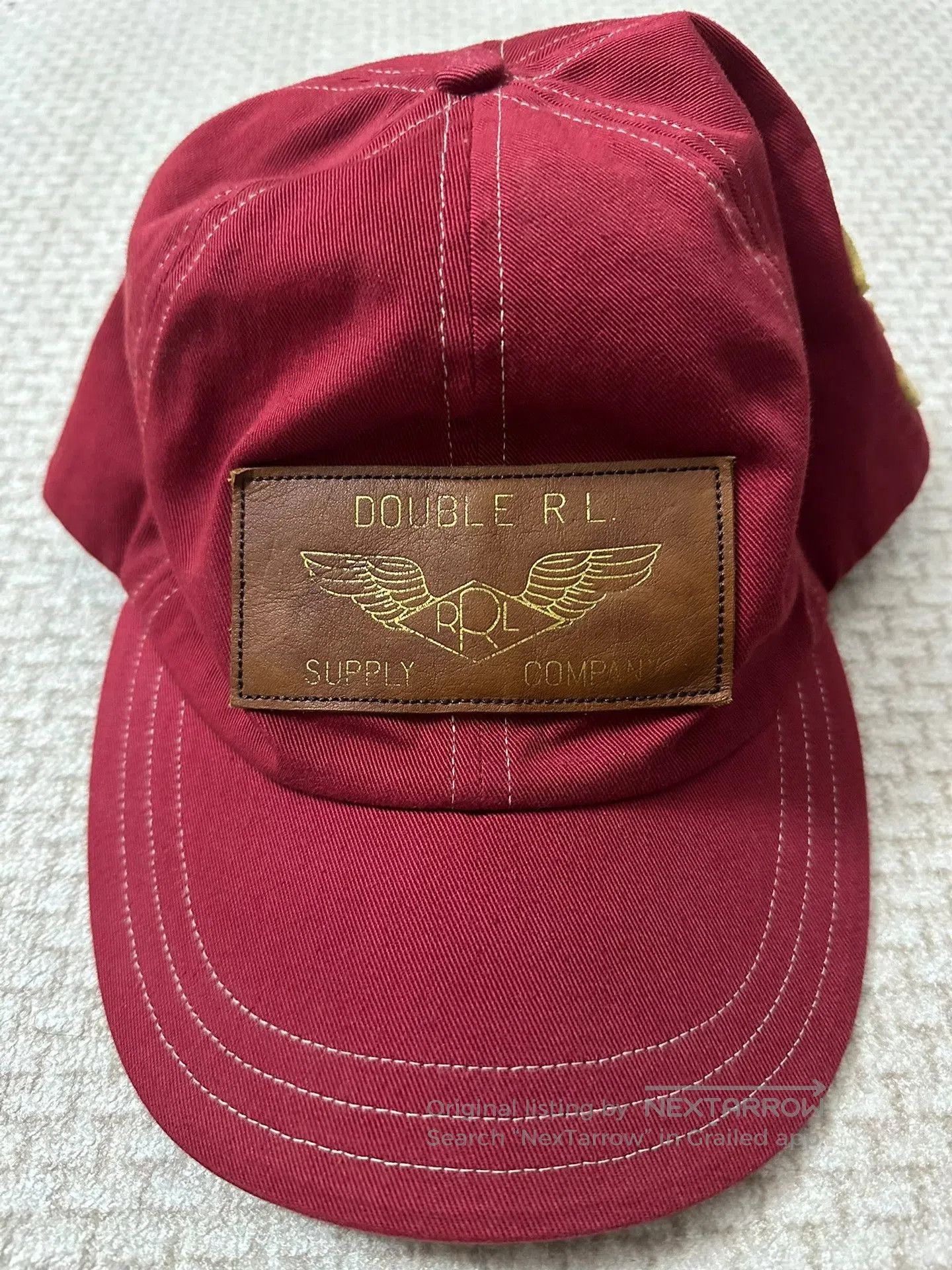 RRL Ralph Lauren RRL Wing Leather Patch Embroidered Baseball Cap. Size ONE SIZE - 2 Thumbnail