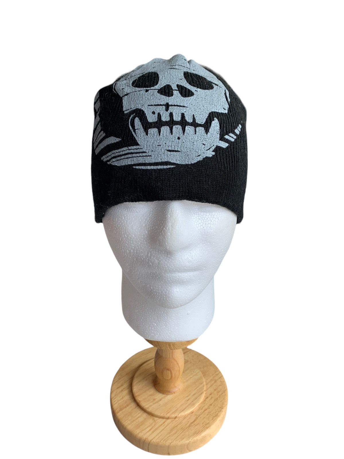 If Six Was Nine × Japanese Brand Skull Punk Bondage Style Beanie Hats☠️🎌 Size ONE SIZE - 1 Thumbnail