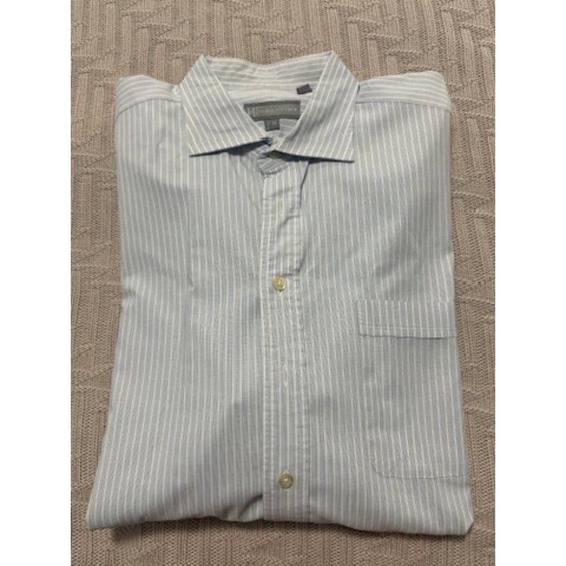 Hickey Freeman HIckey Freeman blue striped button down size 17 Size US XL / EU 56 / 4 - 1 Thumbnail
