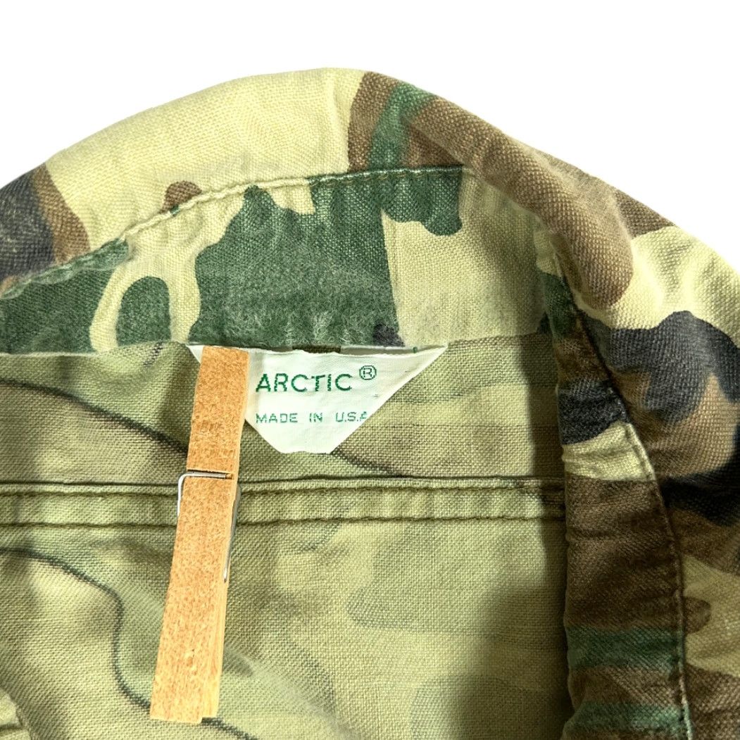 Vintage VINTAGE Arctic Camouflage Shirt Adult Large Green Brown Woodland Flannel 80s Button-Up with Pockets Mens Size US L / EU 52-54 / 3 - 4 Thumbnail