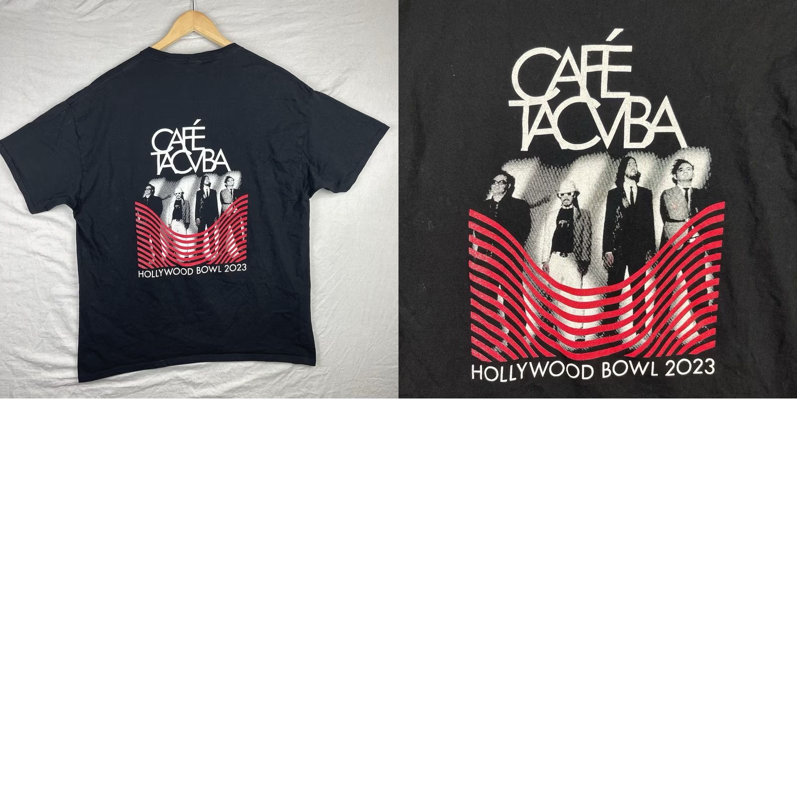 Fruit Of The Loom Cafe Tacvba Shirt Mens XL Black Hollywood Bowl 2023 Rock En Español Shirt Size US XL / EU 56 / 4 - 8 Thumbnail