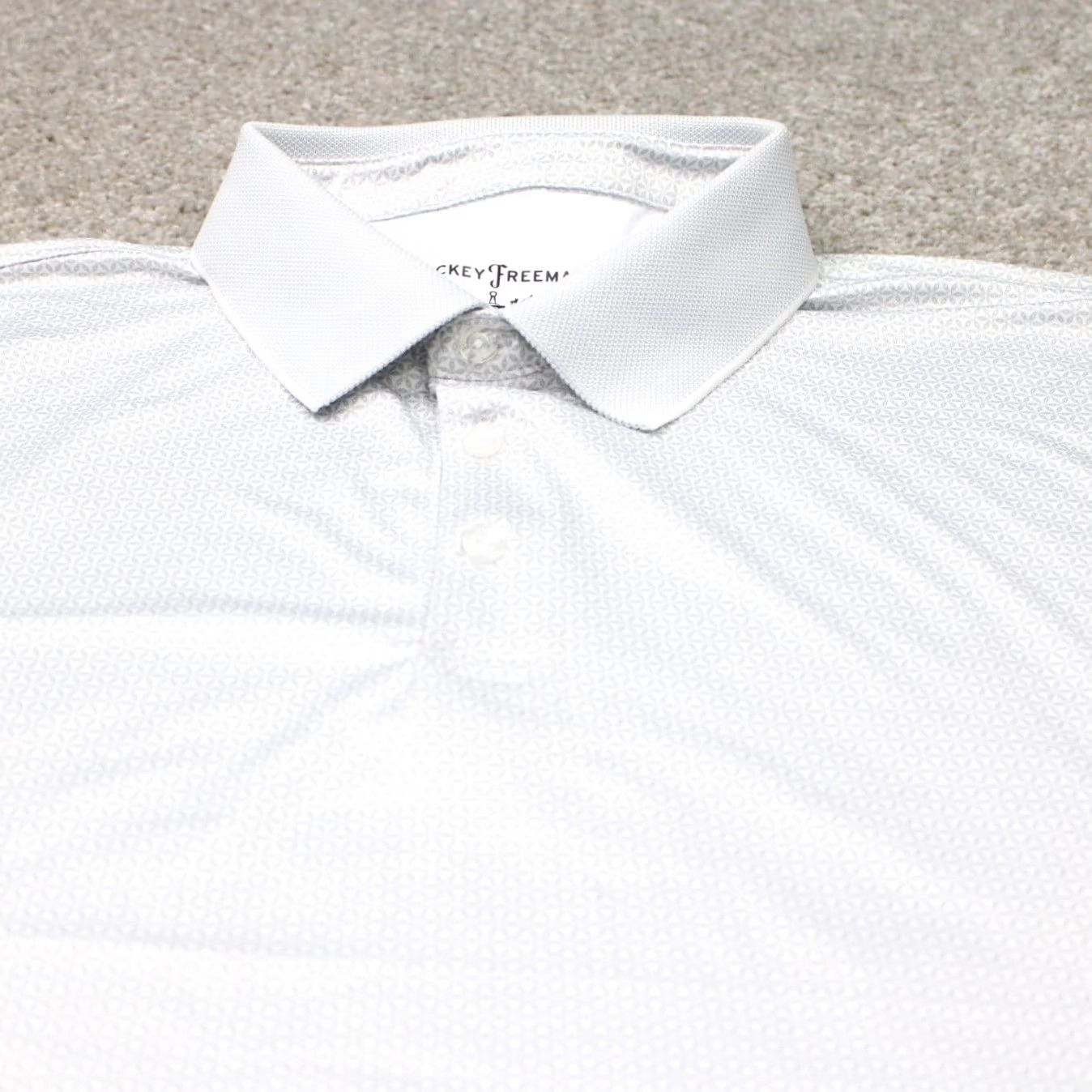 Vintage Hickey Freeman Polo Shirt Mens 2XL Gray Short Sleeve Geometric Stretch Athletic Casual Golf Polo Shirt Mens XXL Gray Size US XXL / EU 58 / 5 - 5 Thumbnail