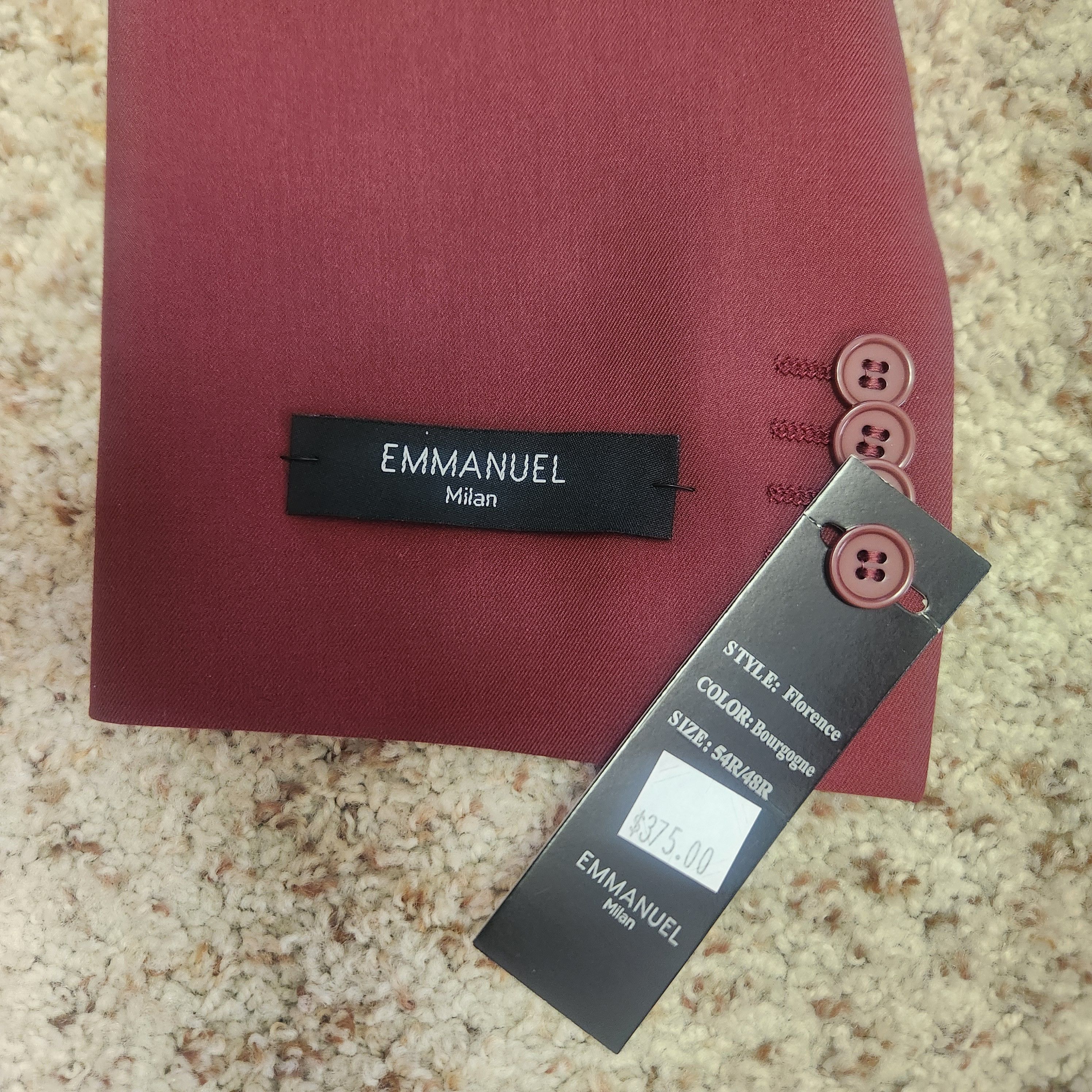Other dark red sport coat 54R Emmanuel Italy NWT Size 54R - 5 Thumbnail