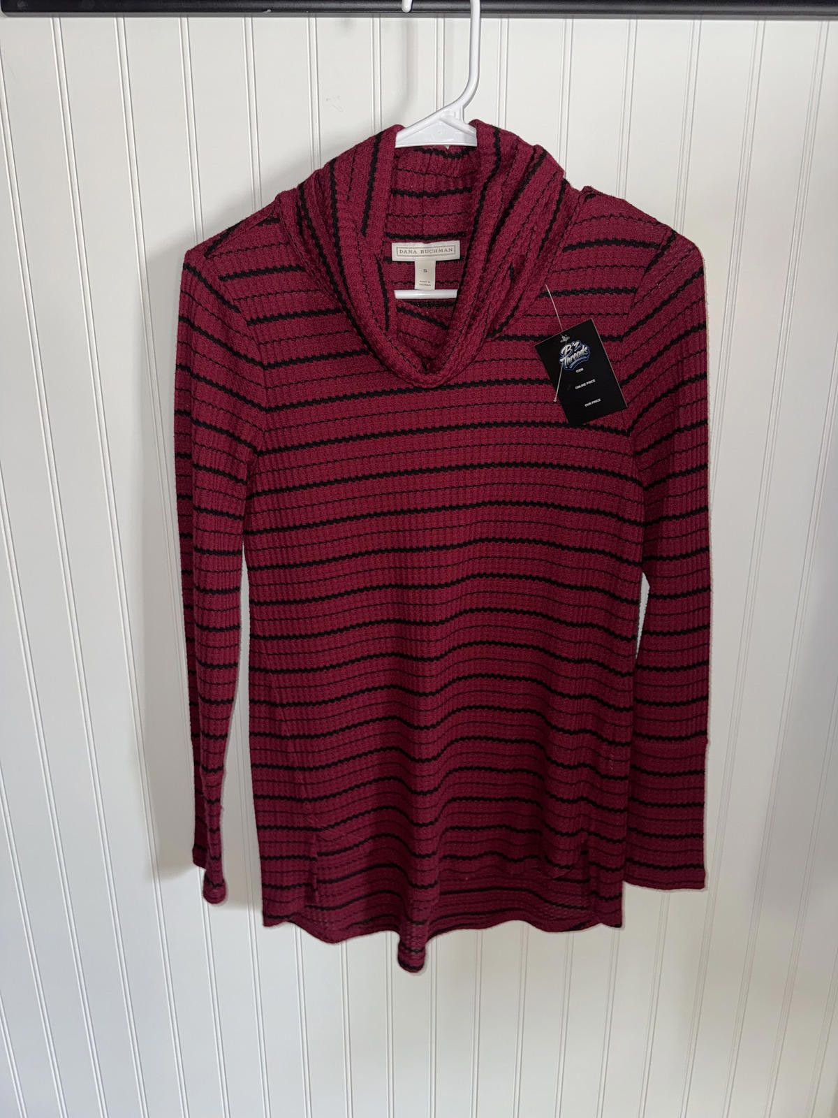 Other Dana Buchman Women's Small Red and Black Striped Sweater Size S / US 4 / IT 40 - 1 Thumbnail