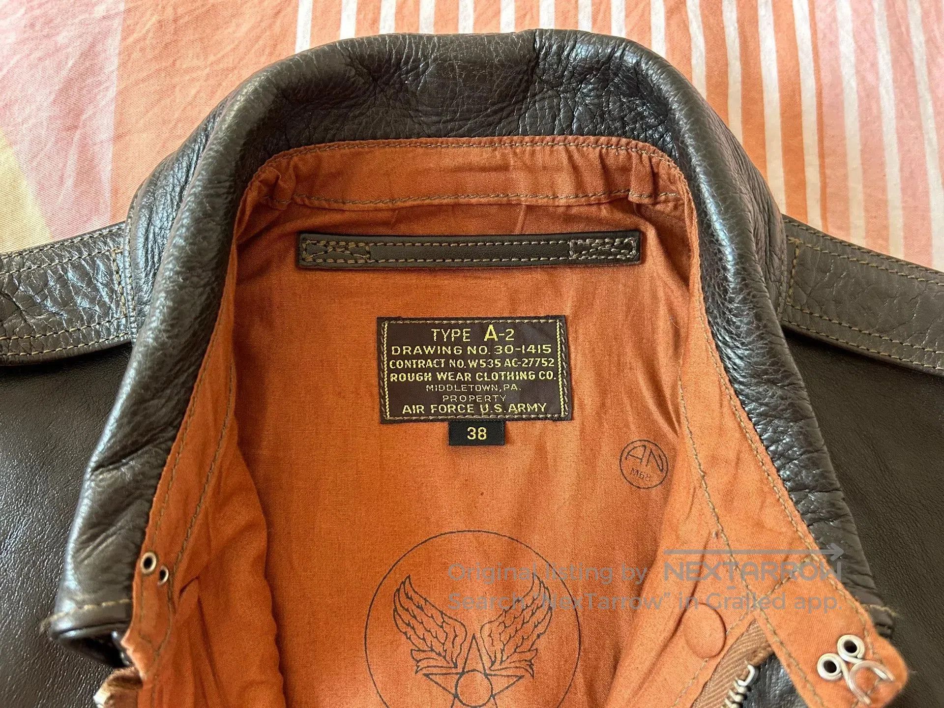 TOYS McCOY McCoy A2 Pilot Jacket in Leather. Size US S / EU 44-46 / 1 - 8 Thumbnail