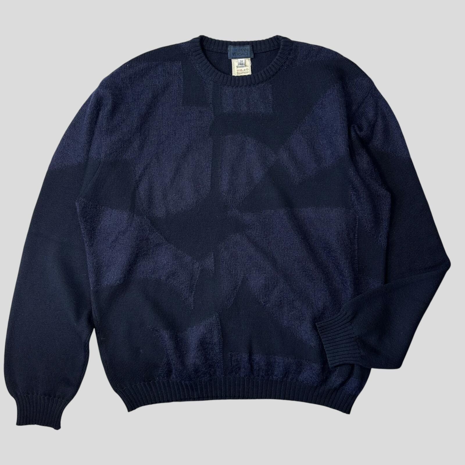 Versace Gianni Versace 90’s Mohair Wool Abstract Knit Jumper - IT50 Size US M / EU 48-50 / 2 - 1 Thumbnail