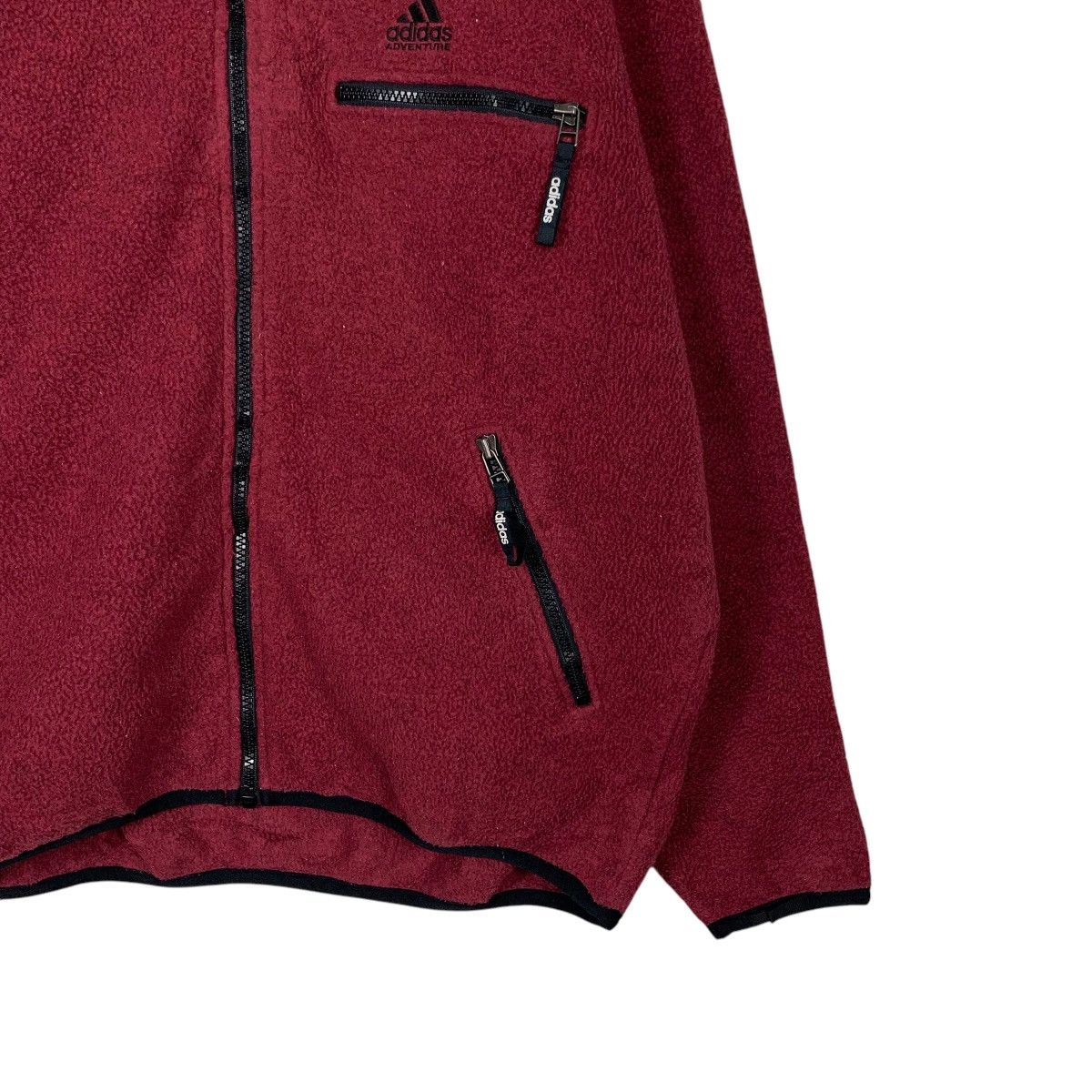 Adidas 90’s ADIDAS Embroidery Logo Maroon Fleece Jacket #2091-C91 Size US L / EU 52-54 / 3 - 4 Thumbnail