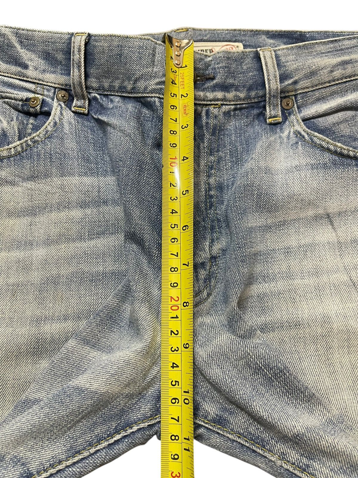 In The Attic Vintage Japanese Brand Mud Faded Wash Distress Baggy Jeans Size US 36 / EU 52 - 14 Thumbnail