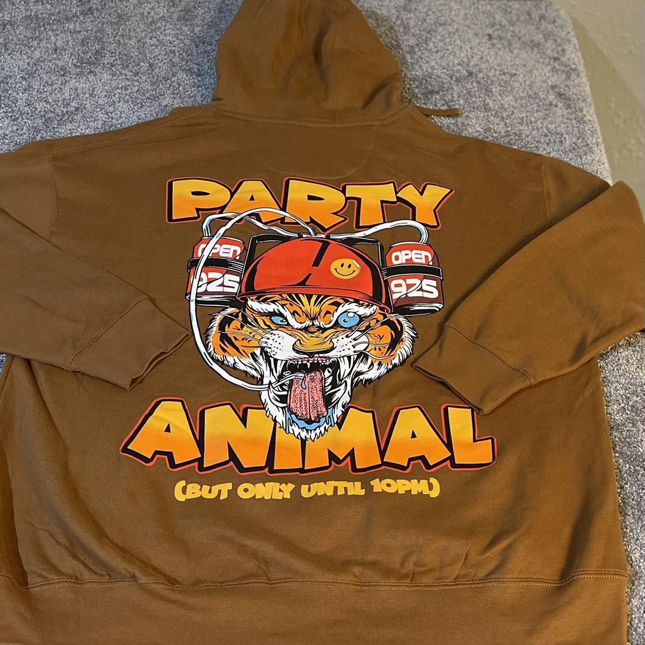 Other OPEN 925 Brown Tiger Graphic Hoodie 2XL Size US XXL / EU 58 / 5 - 3 Thumbnail
