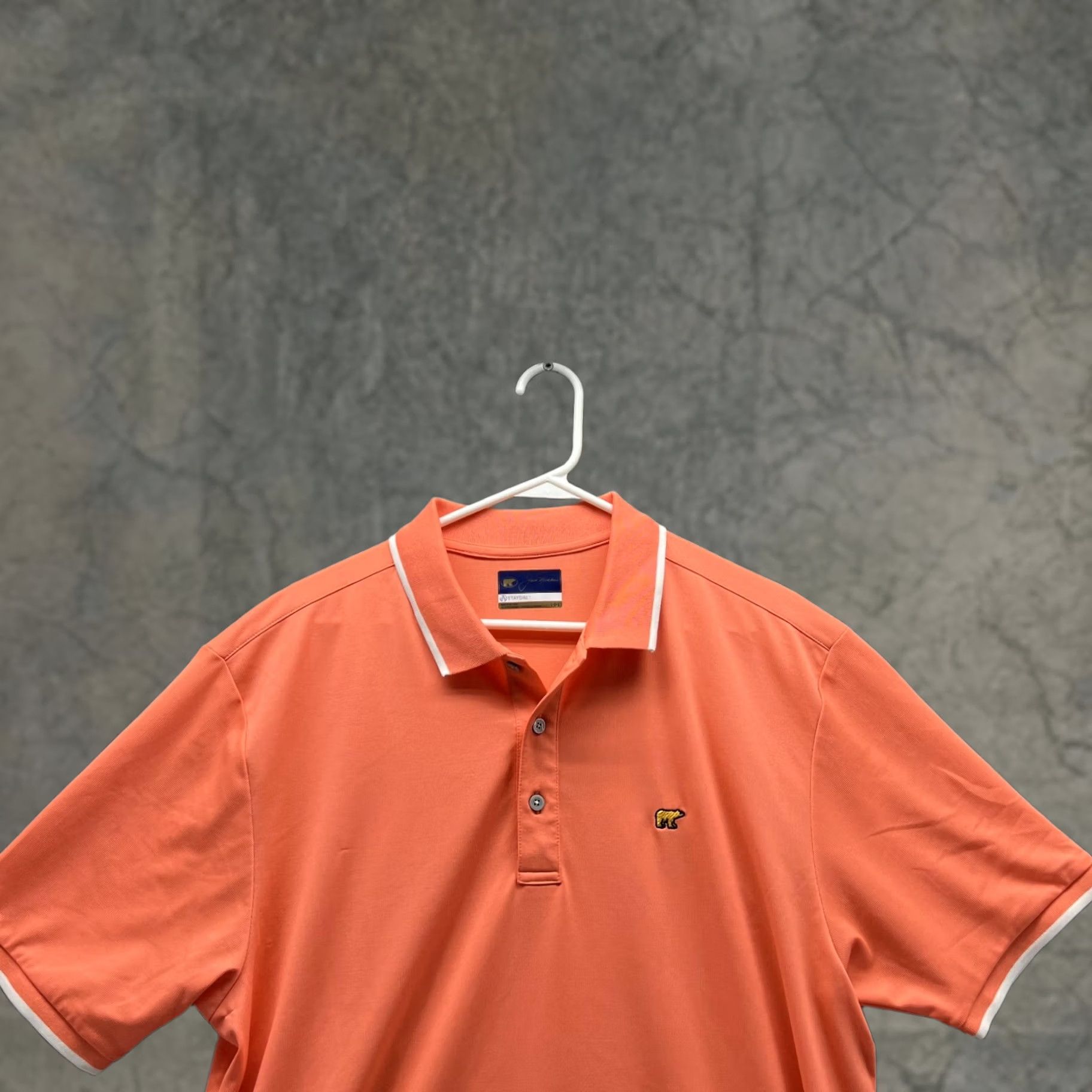 Vintage Jack Nicklaus Polo Shirt Men Large Adult Orange Staydri Casual Polyester Polo Shirt Casual Preppy 90s Style Mens Size US L / EU 52-54 / 3 - 1 Thumbnail
