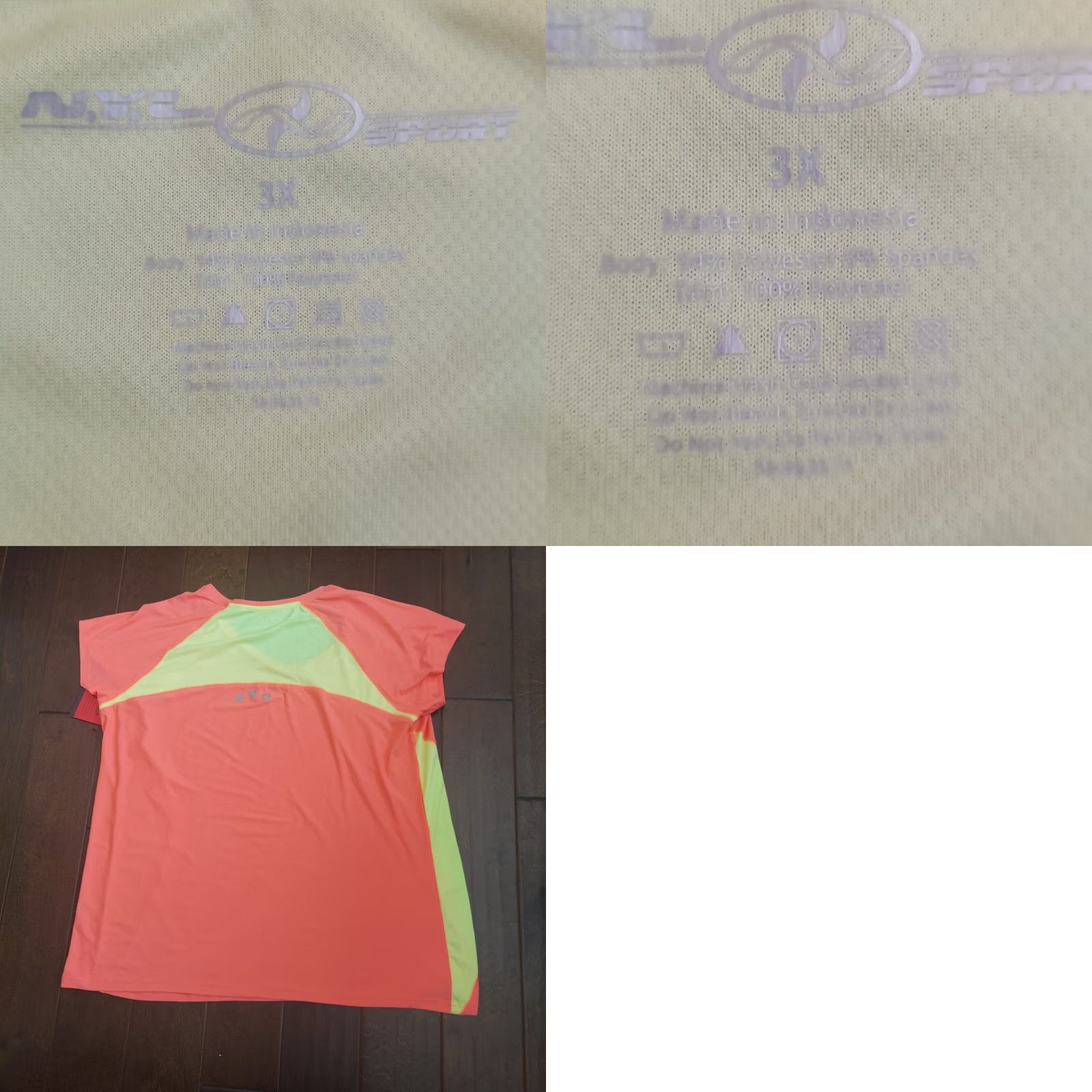 Vintage N.Y.L. Sport Laundry Women Activewear Orange Yellow Top NWT 3X Crew Neck Short Sleeve Tank Sports Activewear Basic Shirt Womens Size XXL / US 16-18 / IT 52-54 - 9 Thumbnail