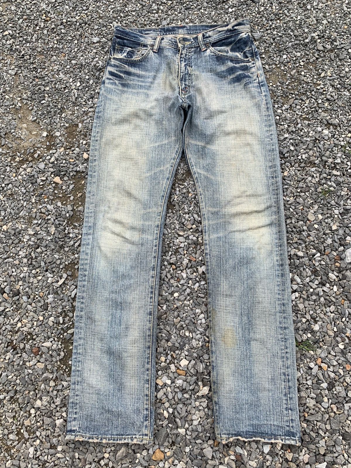 Kapital GL HEART FADED & RUSTY DISTRESSED DENIM Size US 31 - 1 Thumbnail