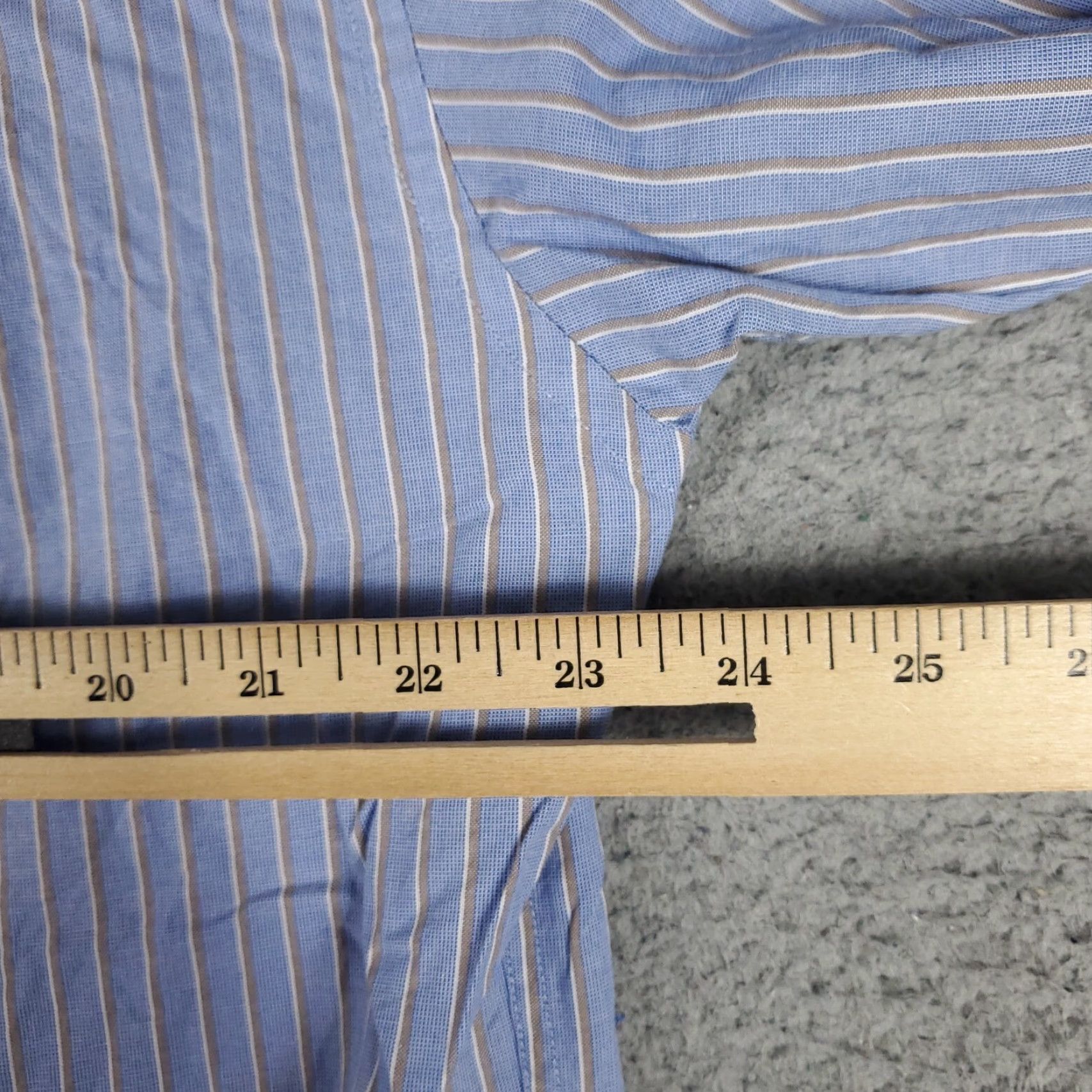 Nautica Nautica Blue Striped Dress Shirt Mens Size 15.5 Long Sleeve Button Up Classic Casual Size 40R - 5 Thumbnail