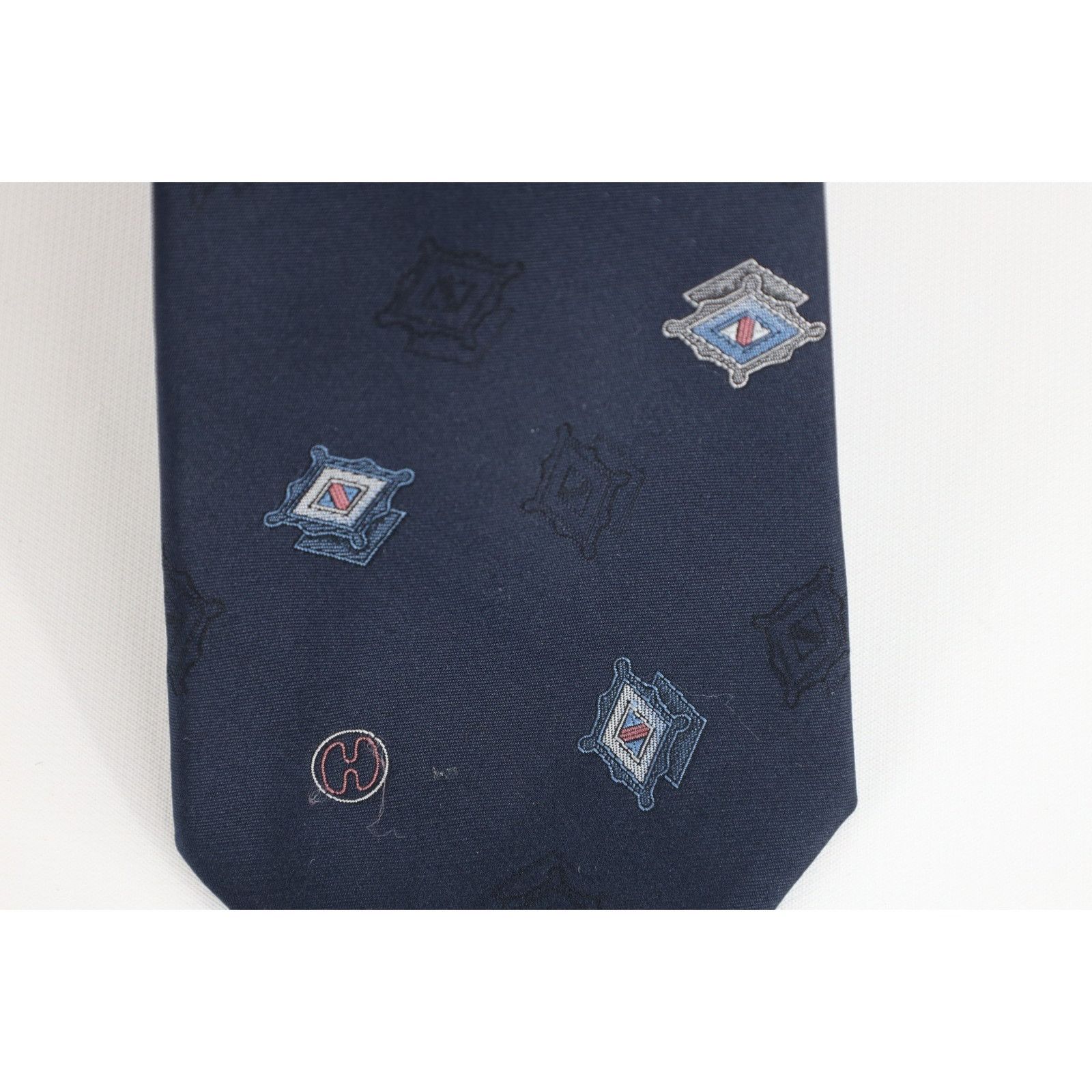 Vintage Vintage 90s Streetwear Geometric Silk Neck Tie Wedding Size ONE SIZE - 2 Thumbnail