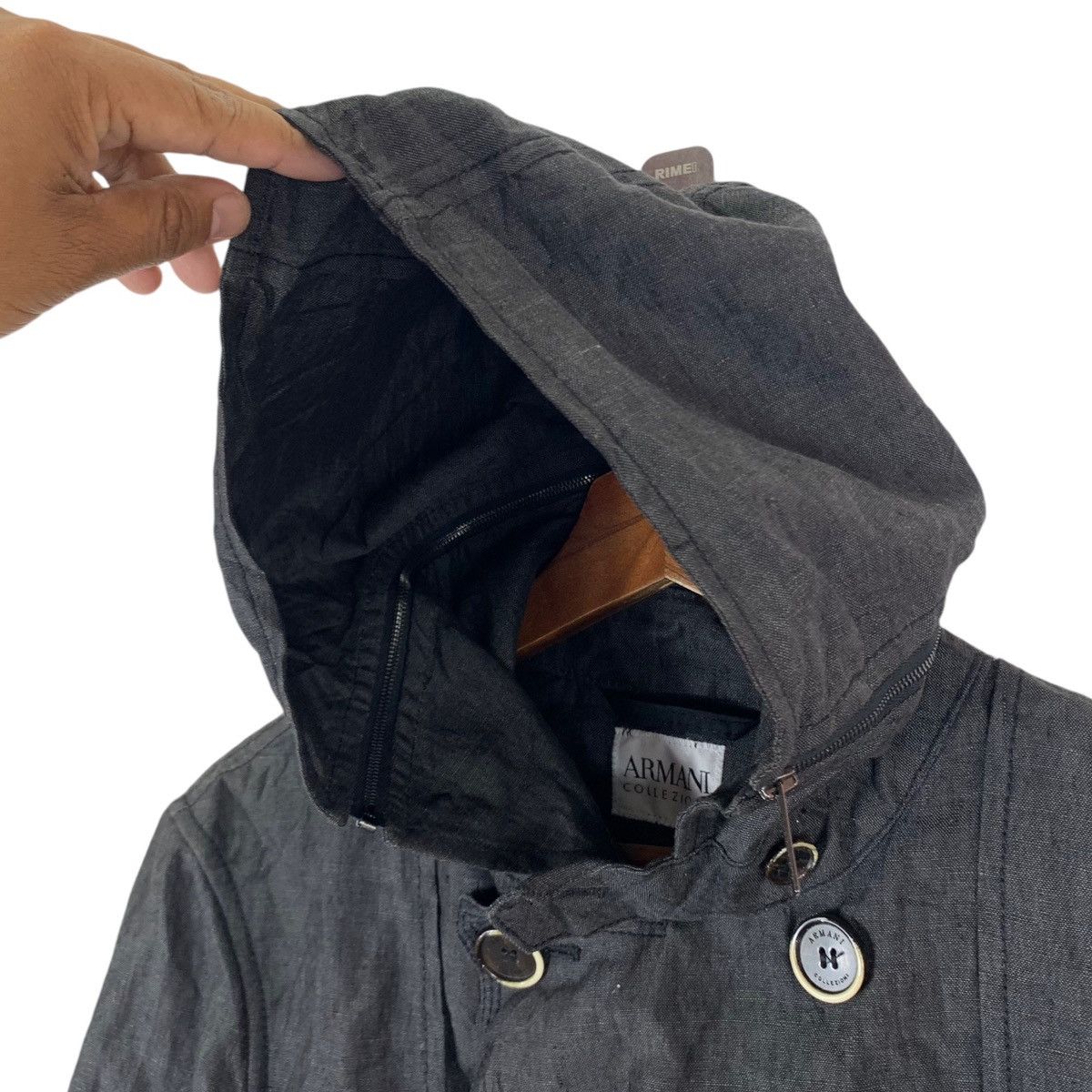 Armani × Giorgio Armani ⚡️⚡️Vintage Armani Collection Water Repellent Hoodie Jacket Size US M / EU 48-50 / 2 - 6 Thumbnail