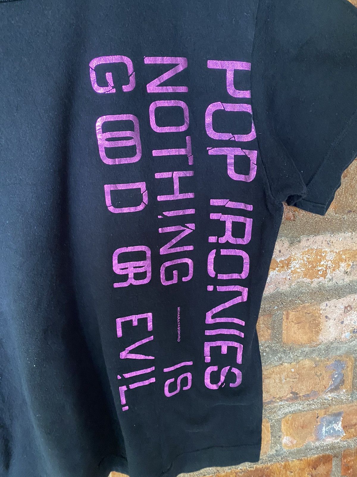 Maison MIHARA YASUHIRO 2001 RARE!! Iconic POP IRONIES NOTHING IS GOOD OR EVIL Size US S / EU 44-46 / 1 - 4 Thumbnail