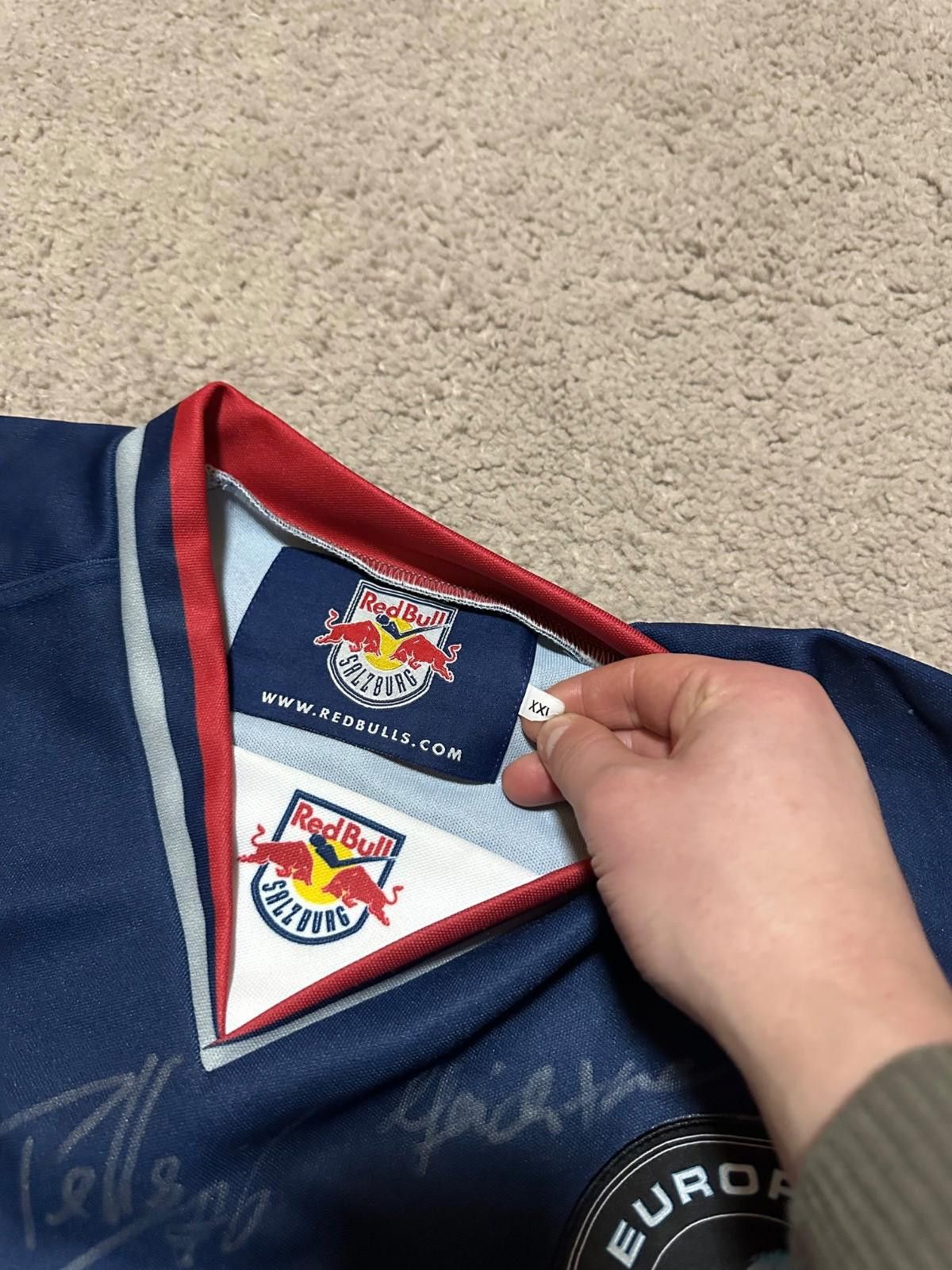 Reebok EC Red Bull Salzburg Ice Hockey Shirt Jersey #6 Pallestrang Size US XXL / EU 58 / 5 - 6 Thumbnail