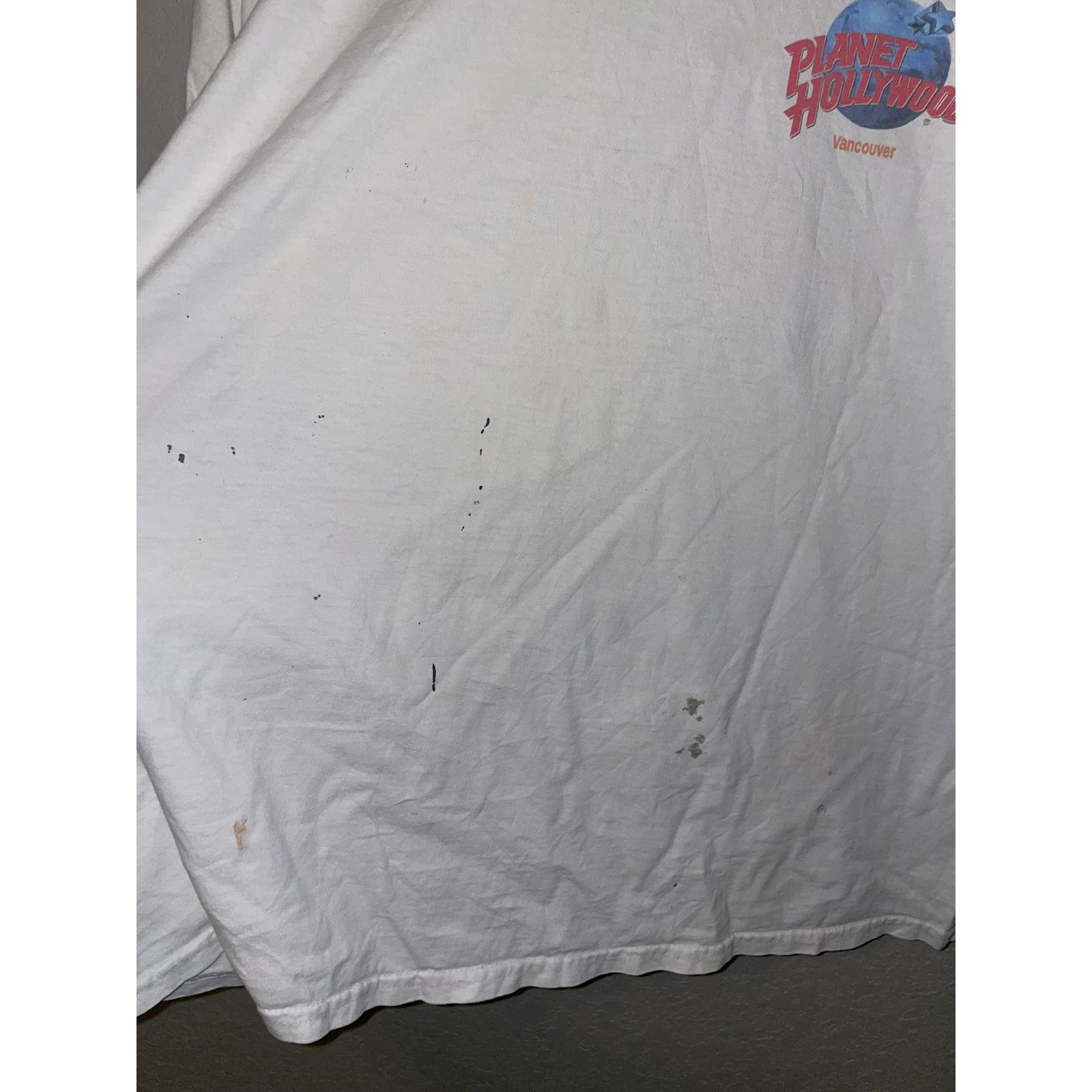 Hard Rock Cafe Vintage Planet Hollywood Shirt Vancouver Canada White XL Tee Size US XL / EU 56 / 4 - 4 Thumbnail