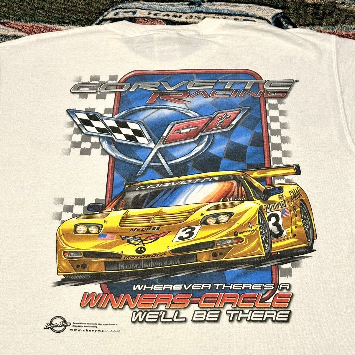 Chevrolet × Vintage Autographed - Corvette C5R Racing TSHIRT Size US M / EU 48-50 / 2 - 3 Thumbnail